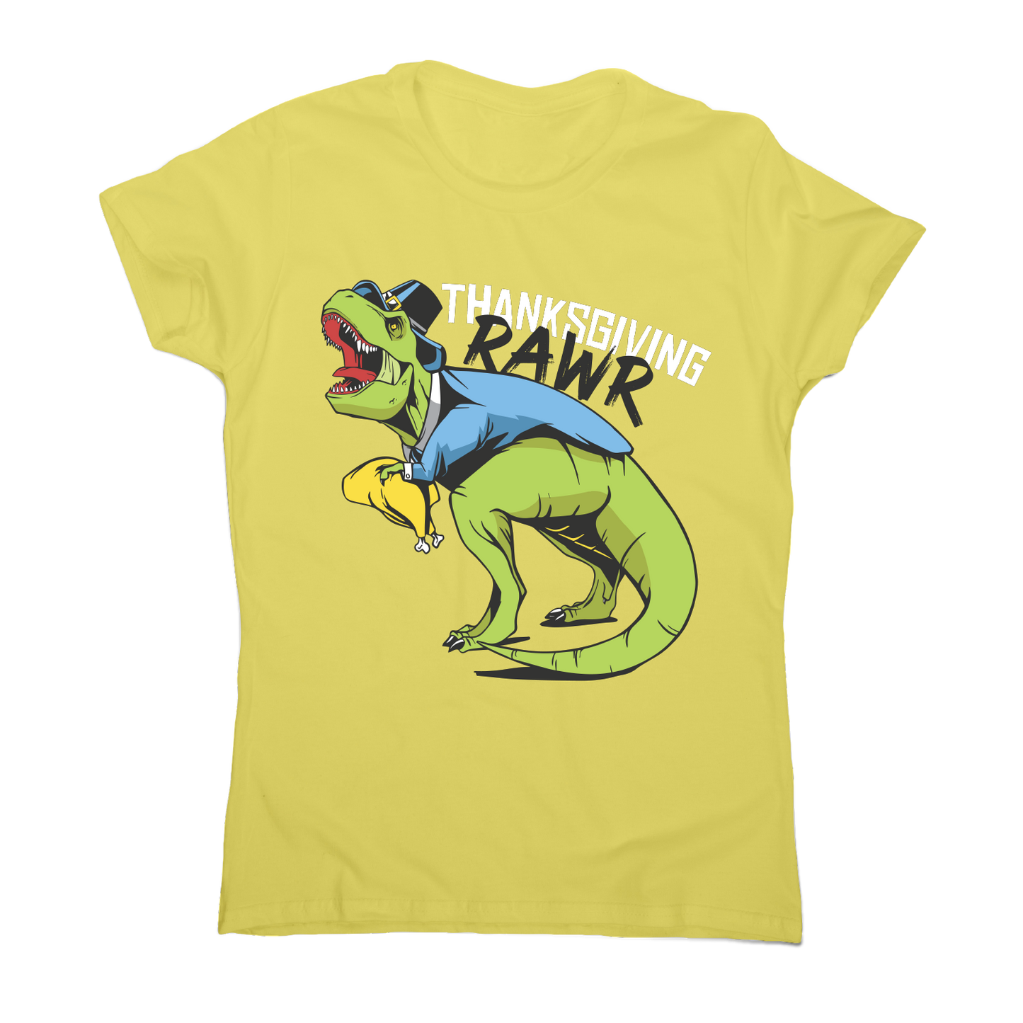 Thanksgiving dinosaur funny design t-shirt women's
