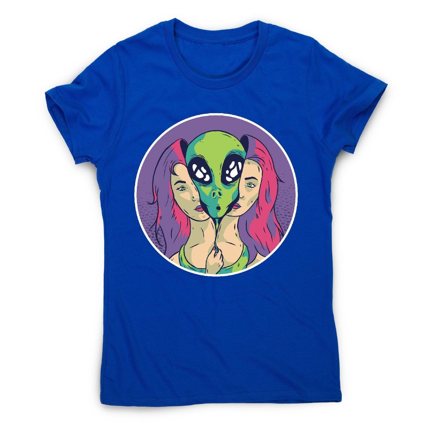 Alien girl - illustration graphic women's t-shirt