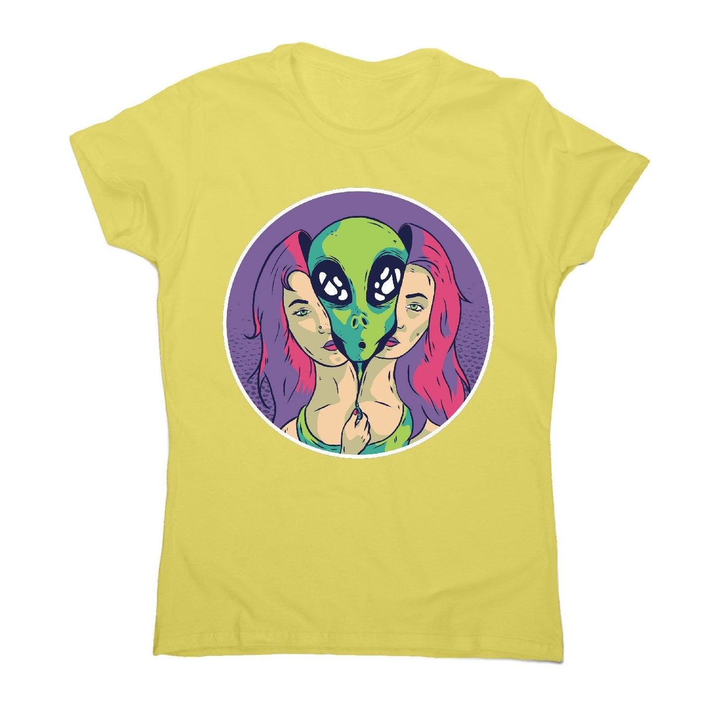 Alien girl - illustration graphic women's t-shirt