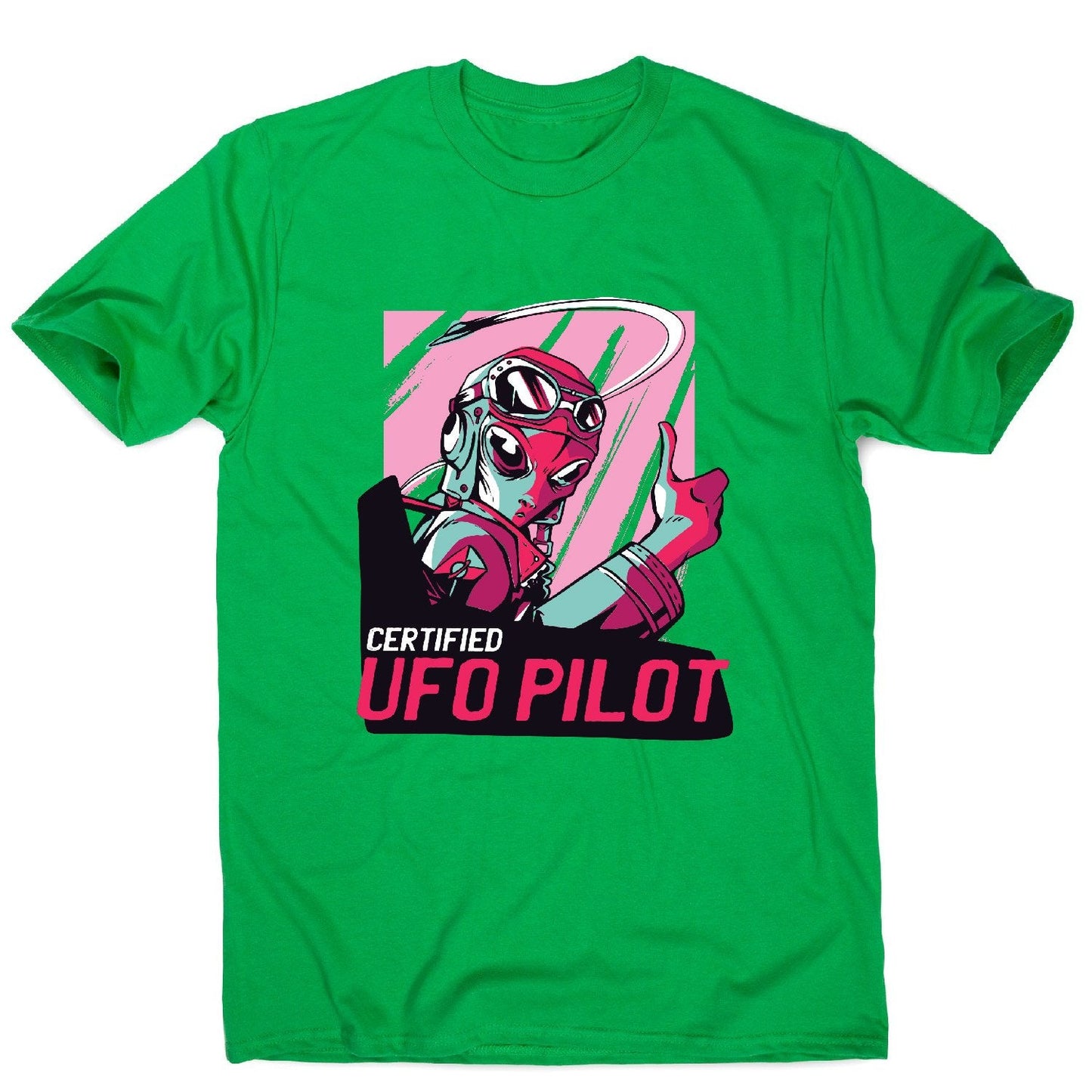 Alien ufo pilot t-shirt - men's funny premium t-shirt