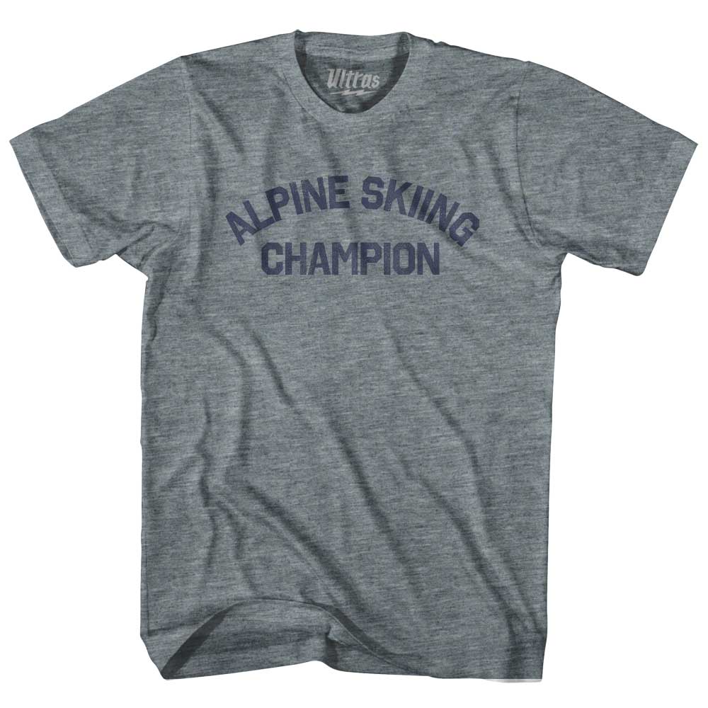 Alpine Skiing Champion Adult Tri-Blend T-shirt Style009