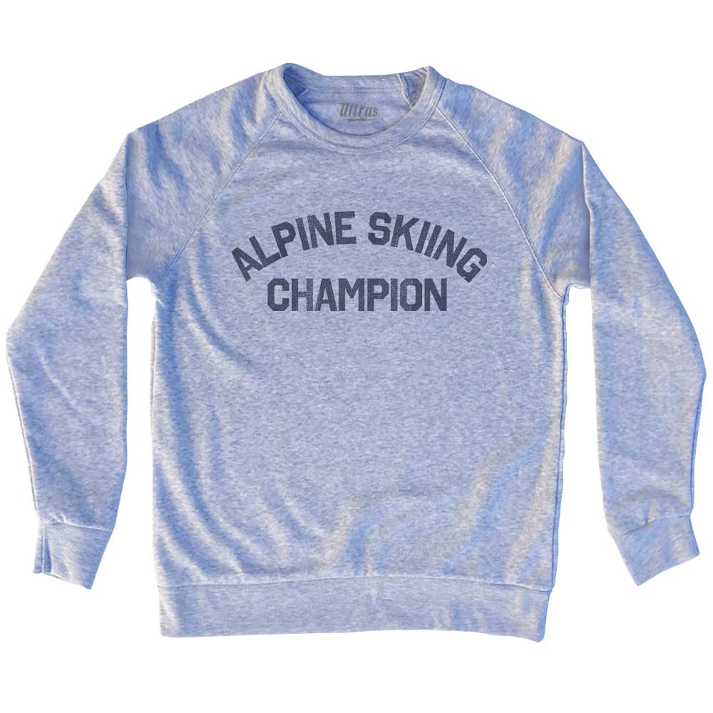 Alpine Skiing Champion Adult Tri-Blend Sweatshirt Style003