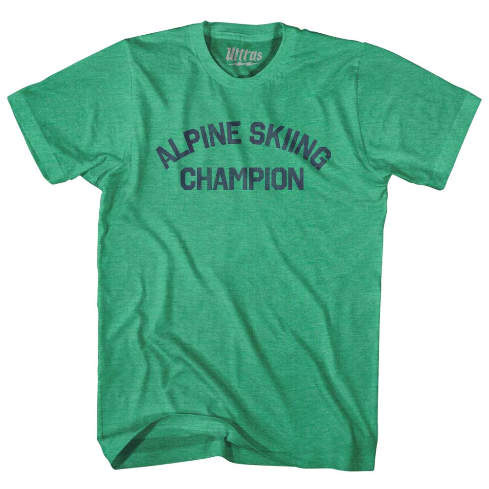 Alpine Skiing Champion Adult Tri-Blend T-shirt Style001