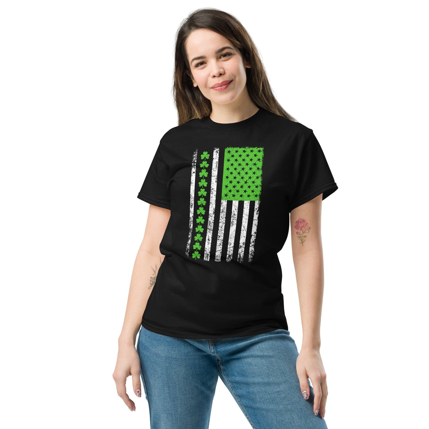 American Irish St. Patrick’s Day T-Shirt – USA & Ireland Pride Graphic Tee