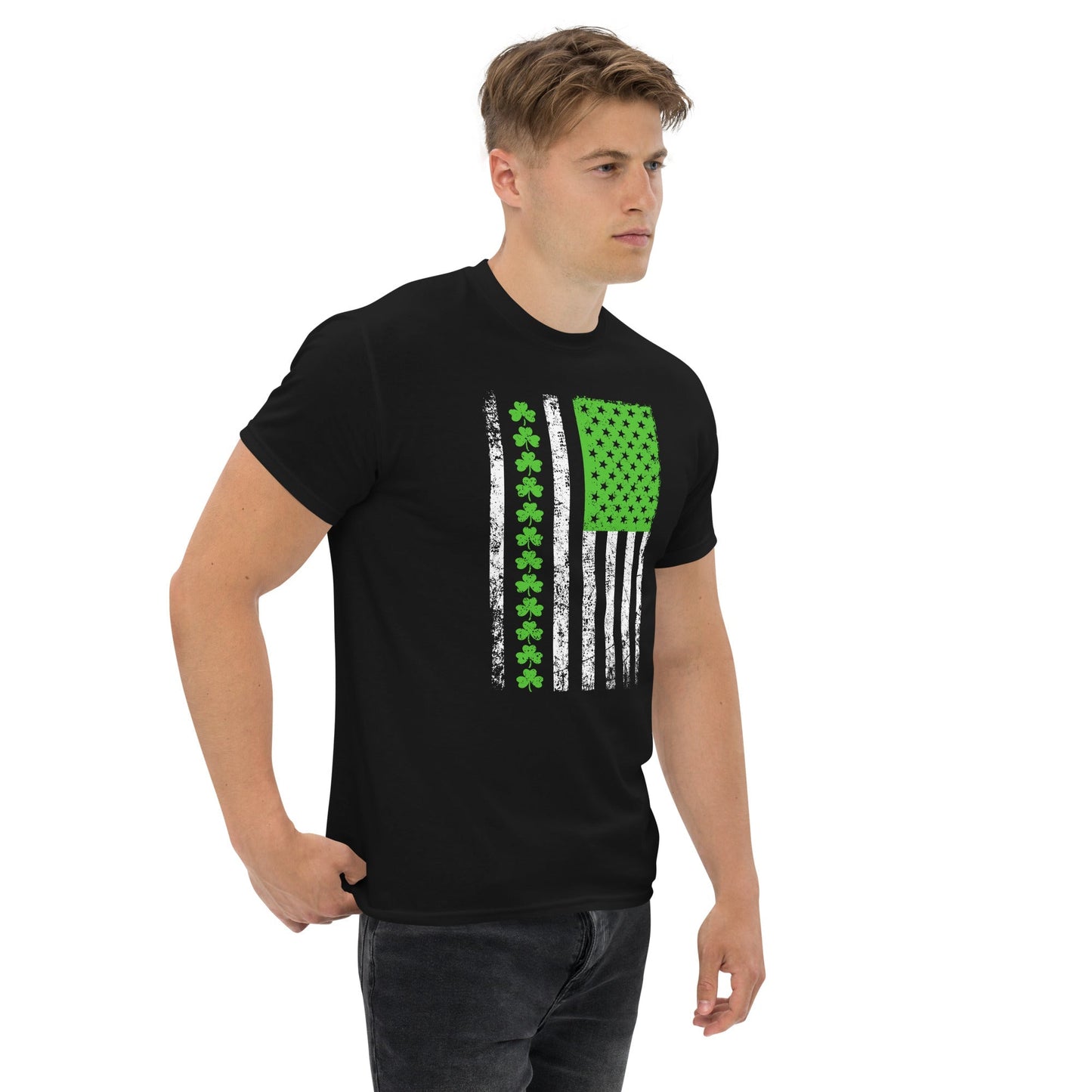 American Irish St. Patrick’s Day T-Shirt – USA & Ireland Pride Graphic Tee