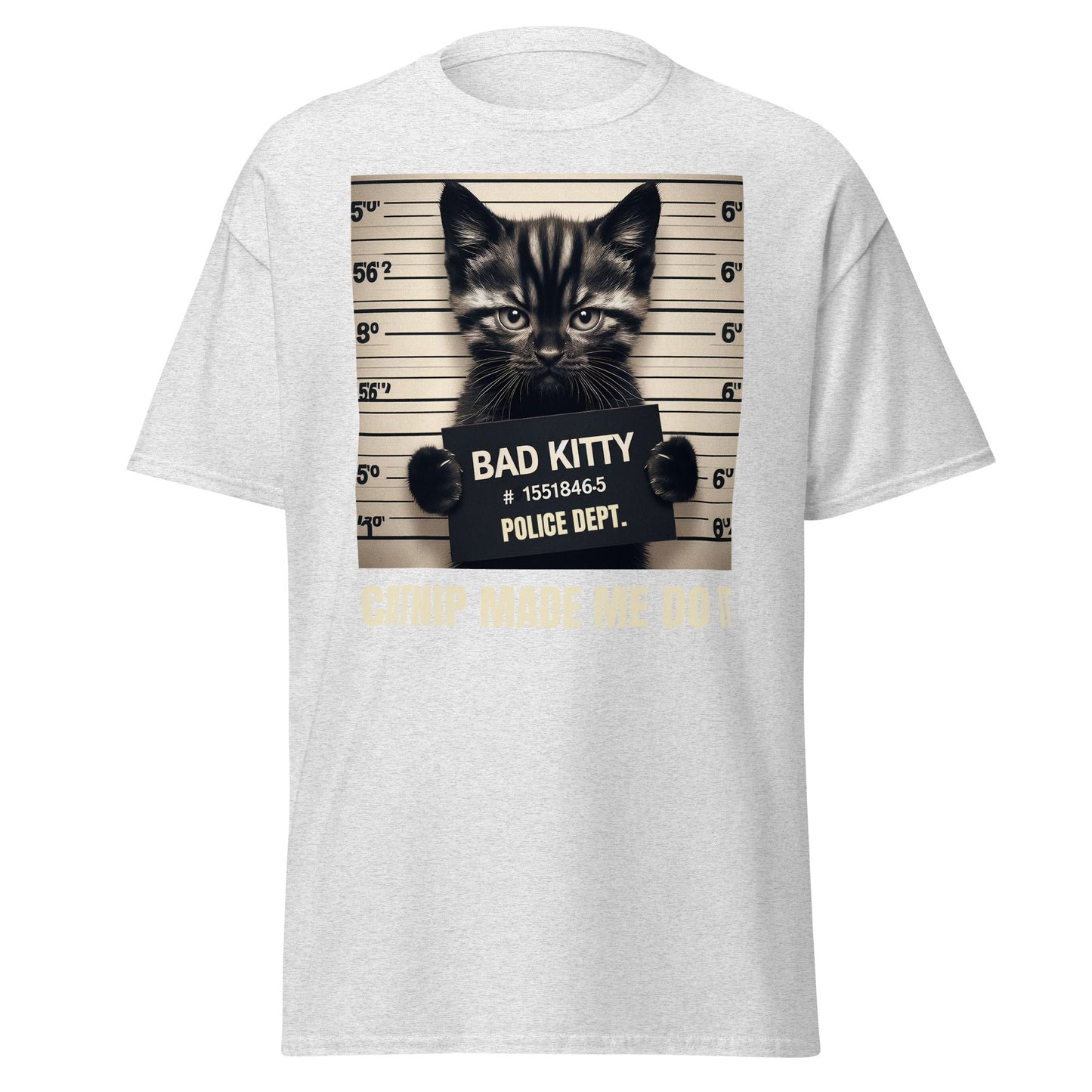 Bad Kitty Cat T-Shirt – Funny Mischievous Cat Graphic Cotton Tee