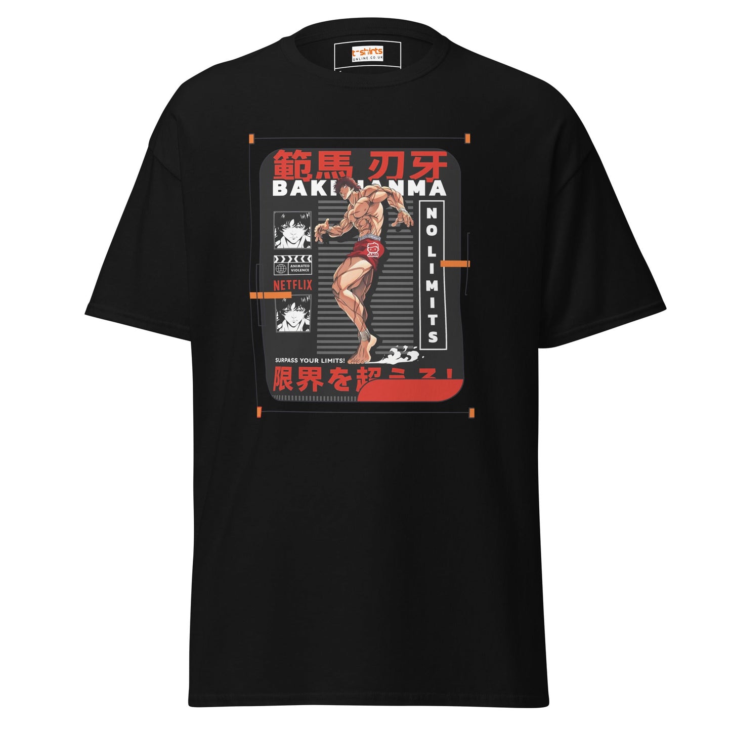 Premium Baki Hanma T‑Shirt Japanese Martial Arts Anime Graphic Tee