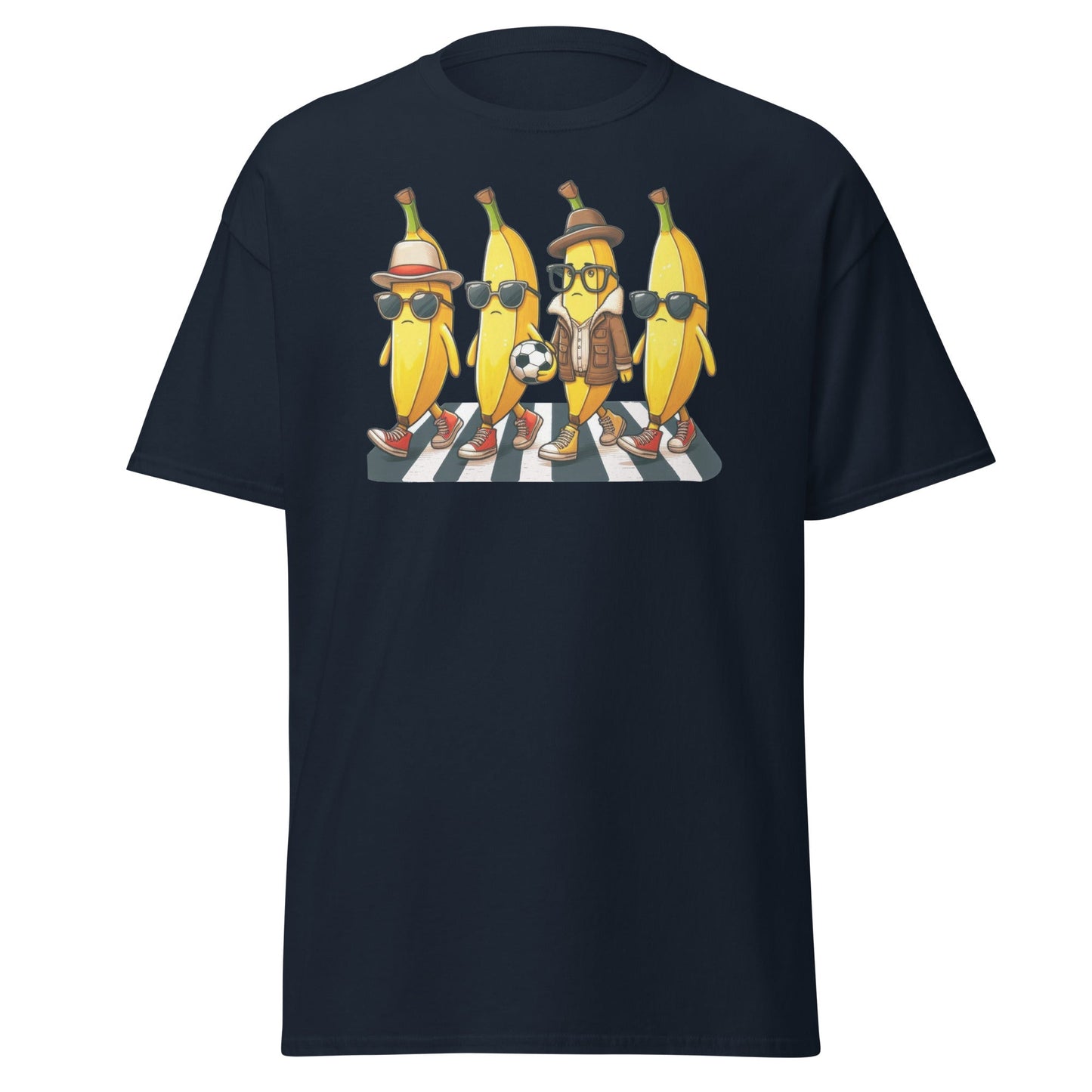 Banana Walking Soccer T-Shirt – Fun Football Graphic Cotton Tee