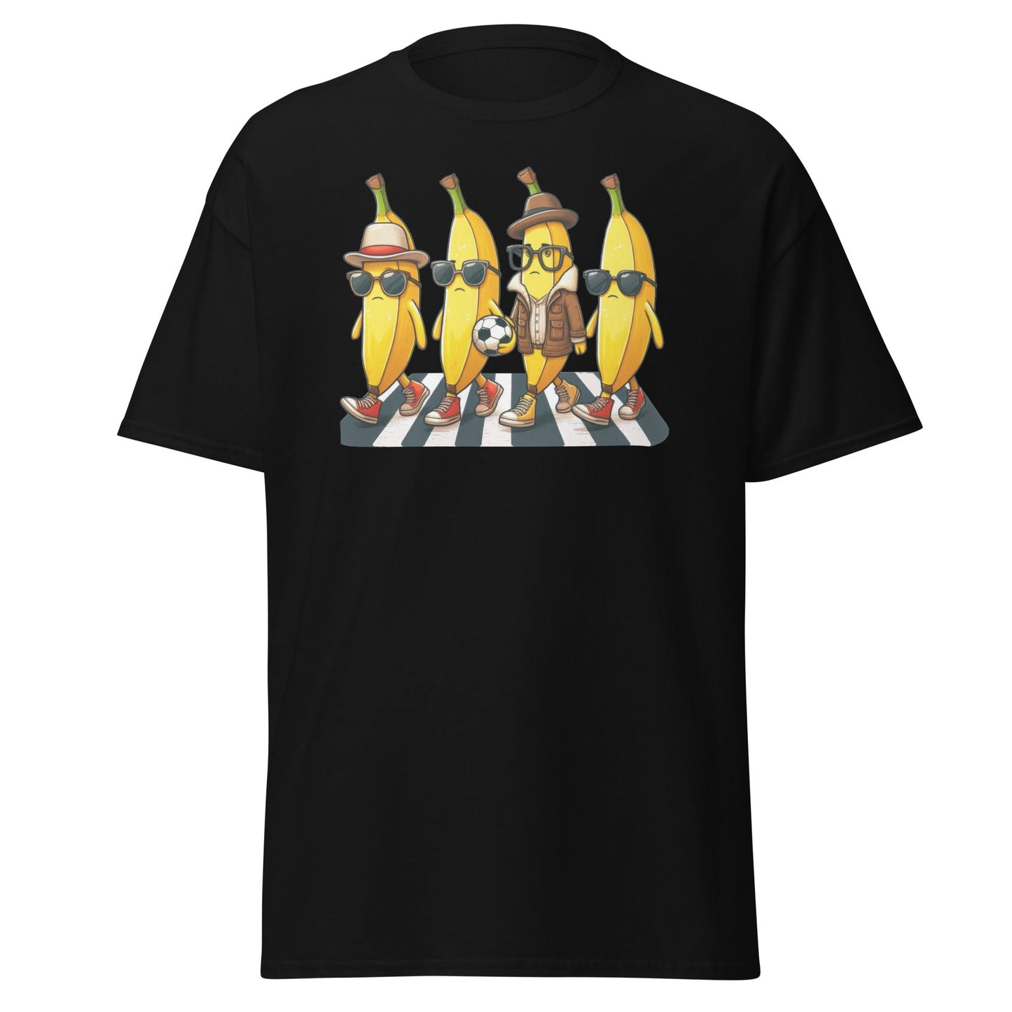 Banana Walking Soccer T-Shirt – Fun Football Graphic Cotton Tee