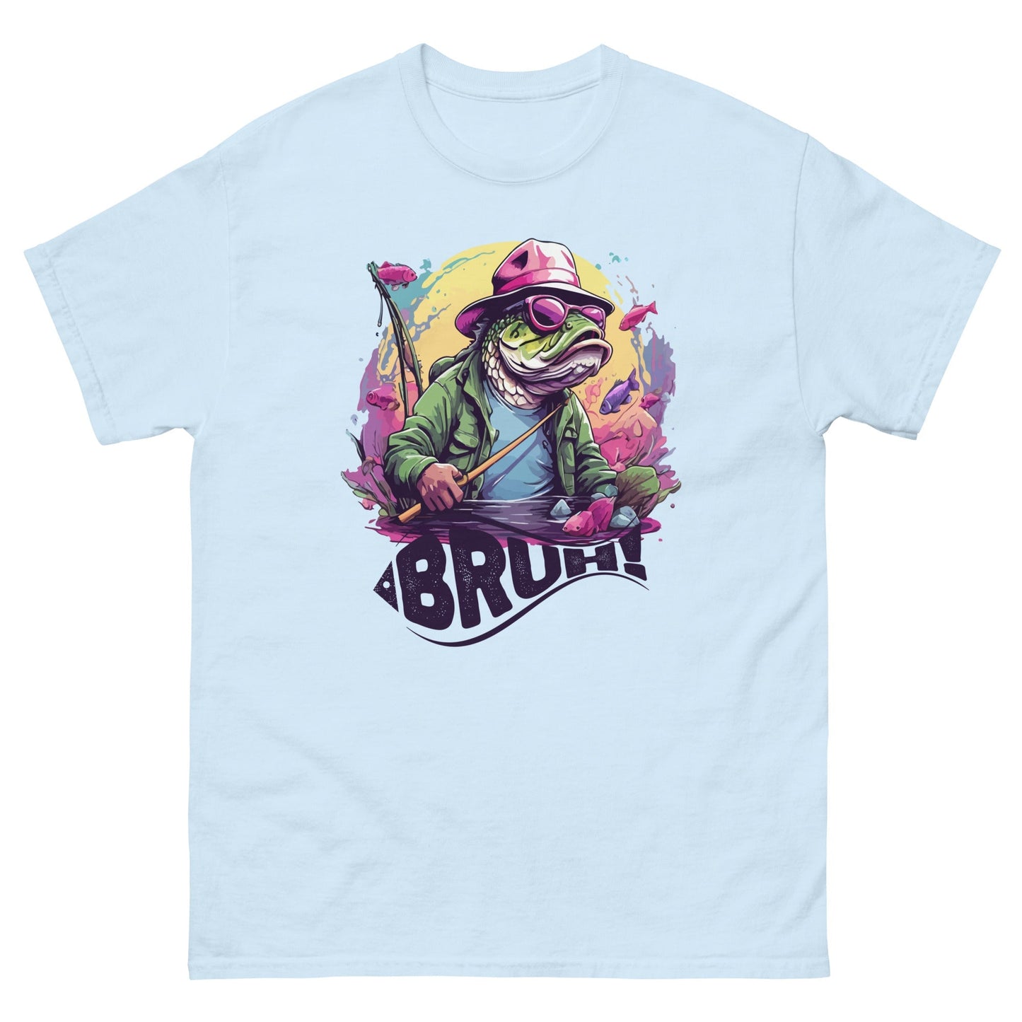 Bass Fishing Men’s T‑Shirt Angler Graphic Tee Unisex Fit Cotton