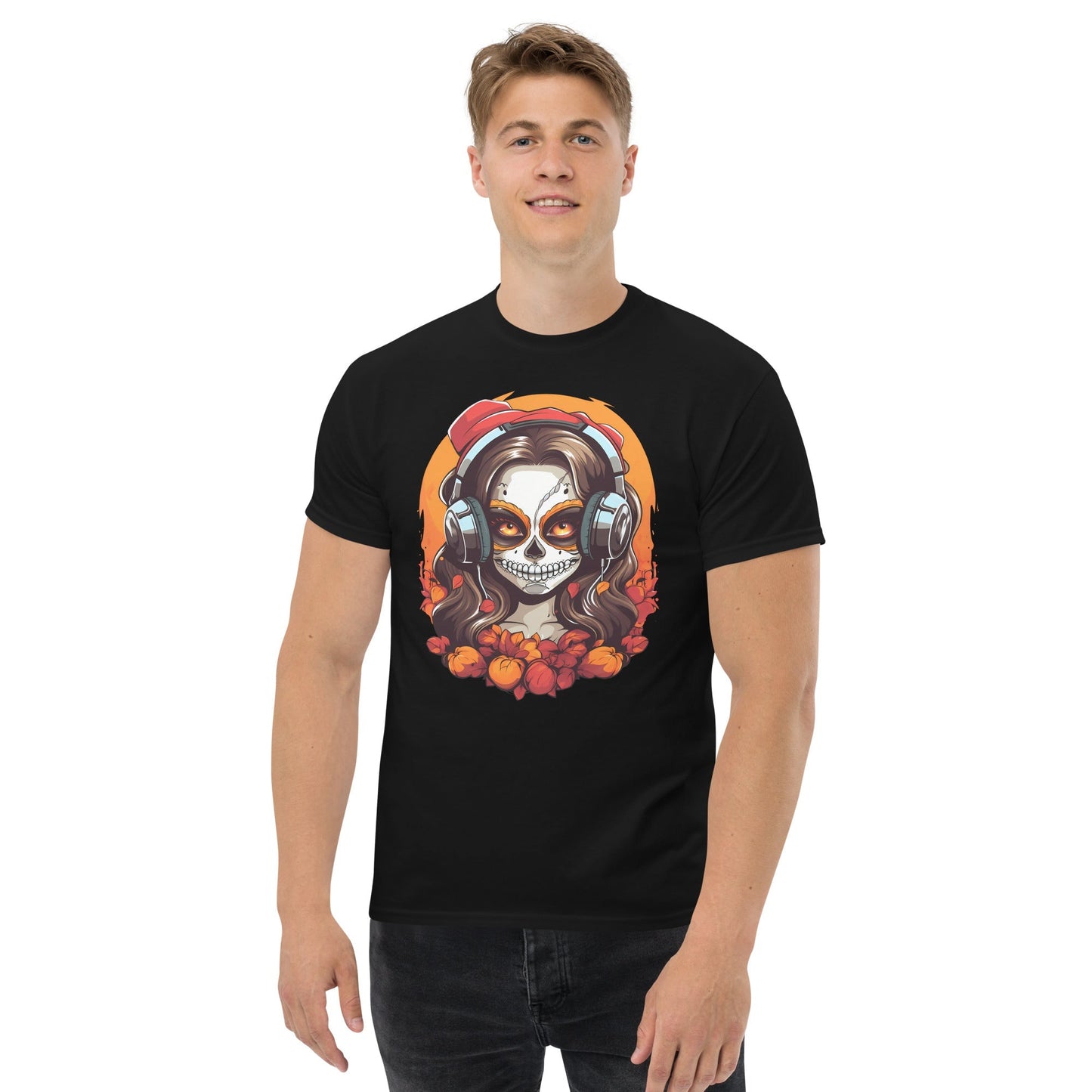 Premium Beats Skull T‑Shirt 100% Cotton Music and Skull Graphic Tee