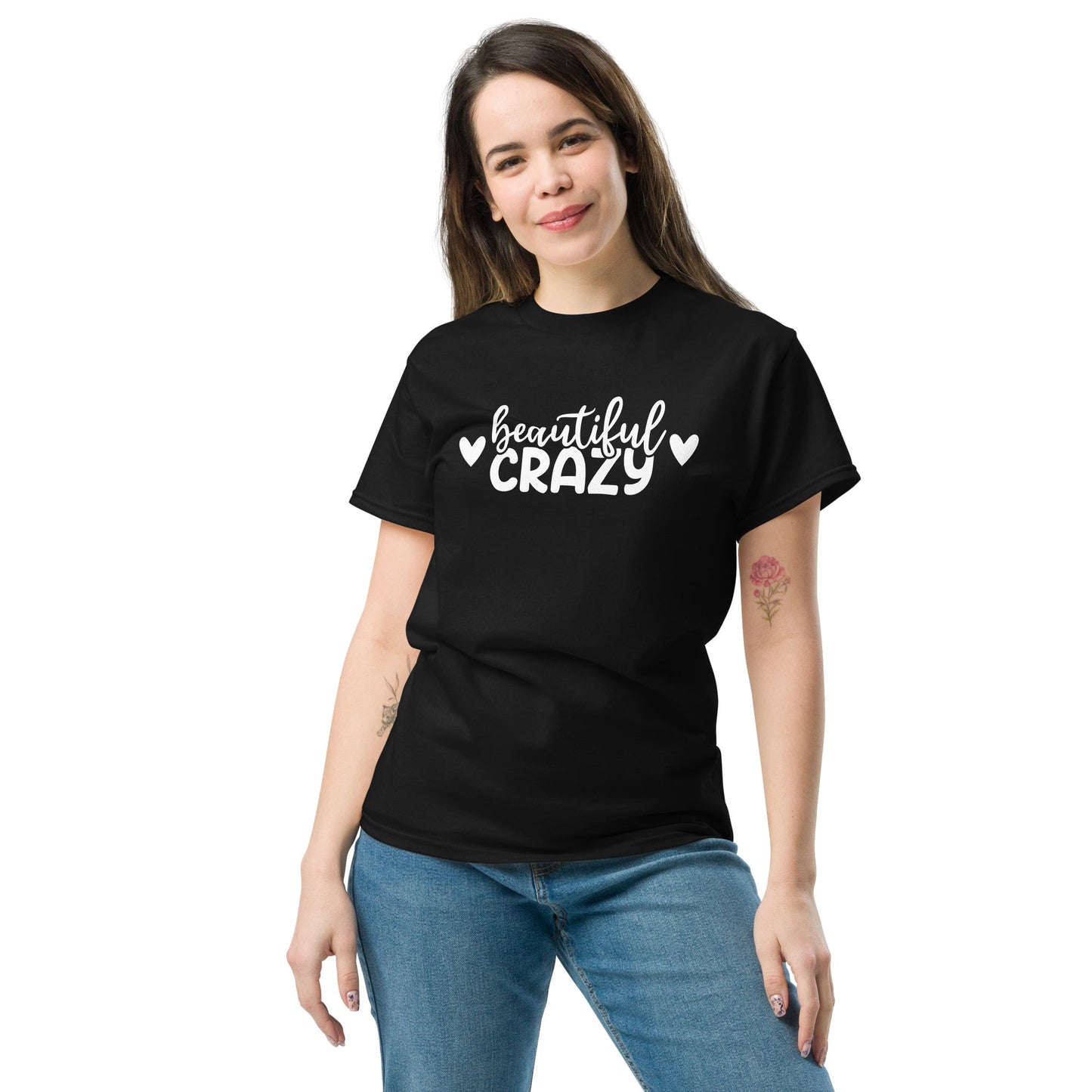 Beautiful Crazy Woman’s T-Shirt – Bold Graphic Cotton Tee for Women