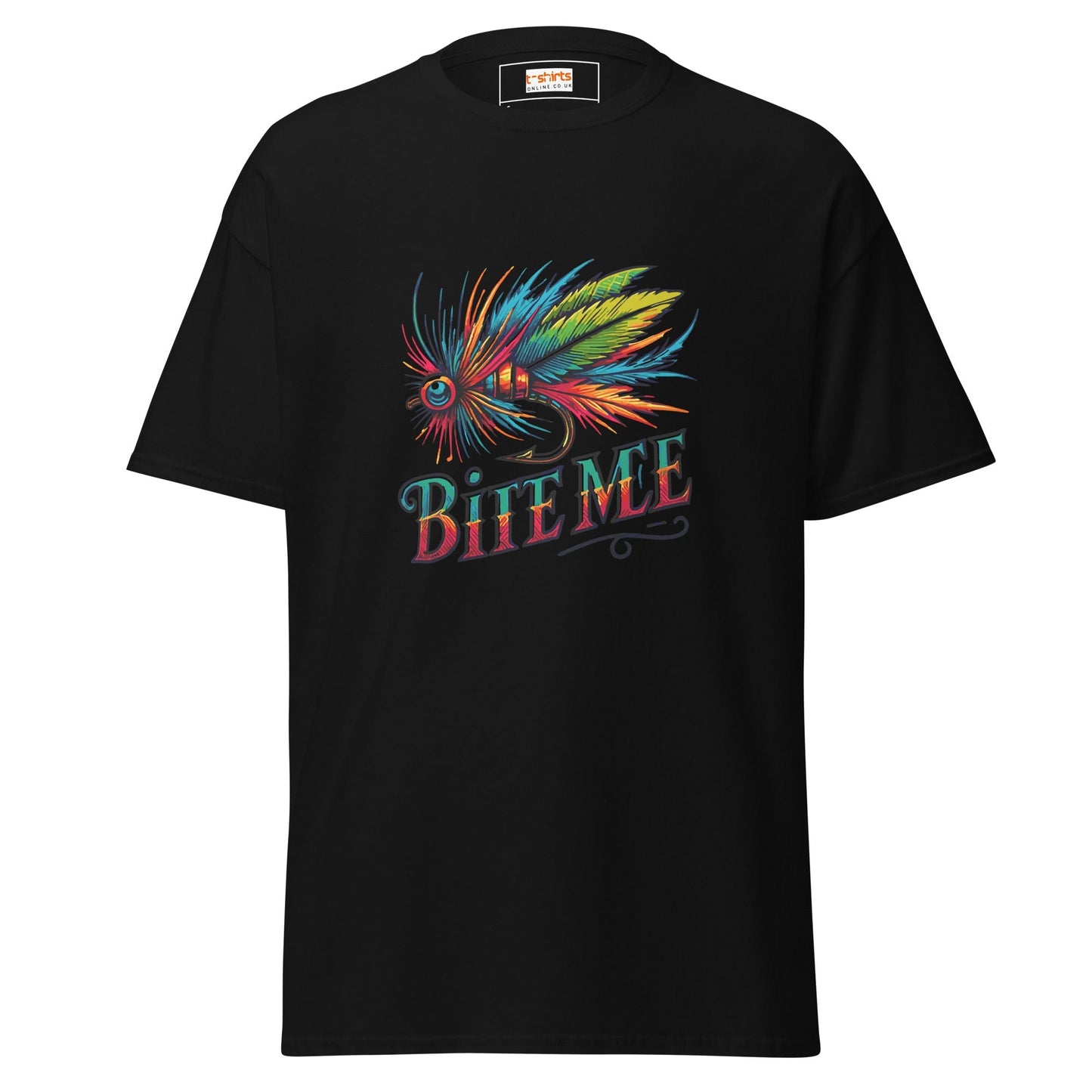 Bite Me Angler T‑Shirt Bold Fishing Joke Graphic Tee 100% Cotton