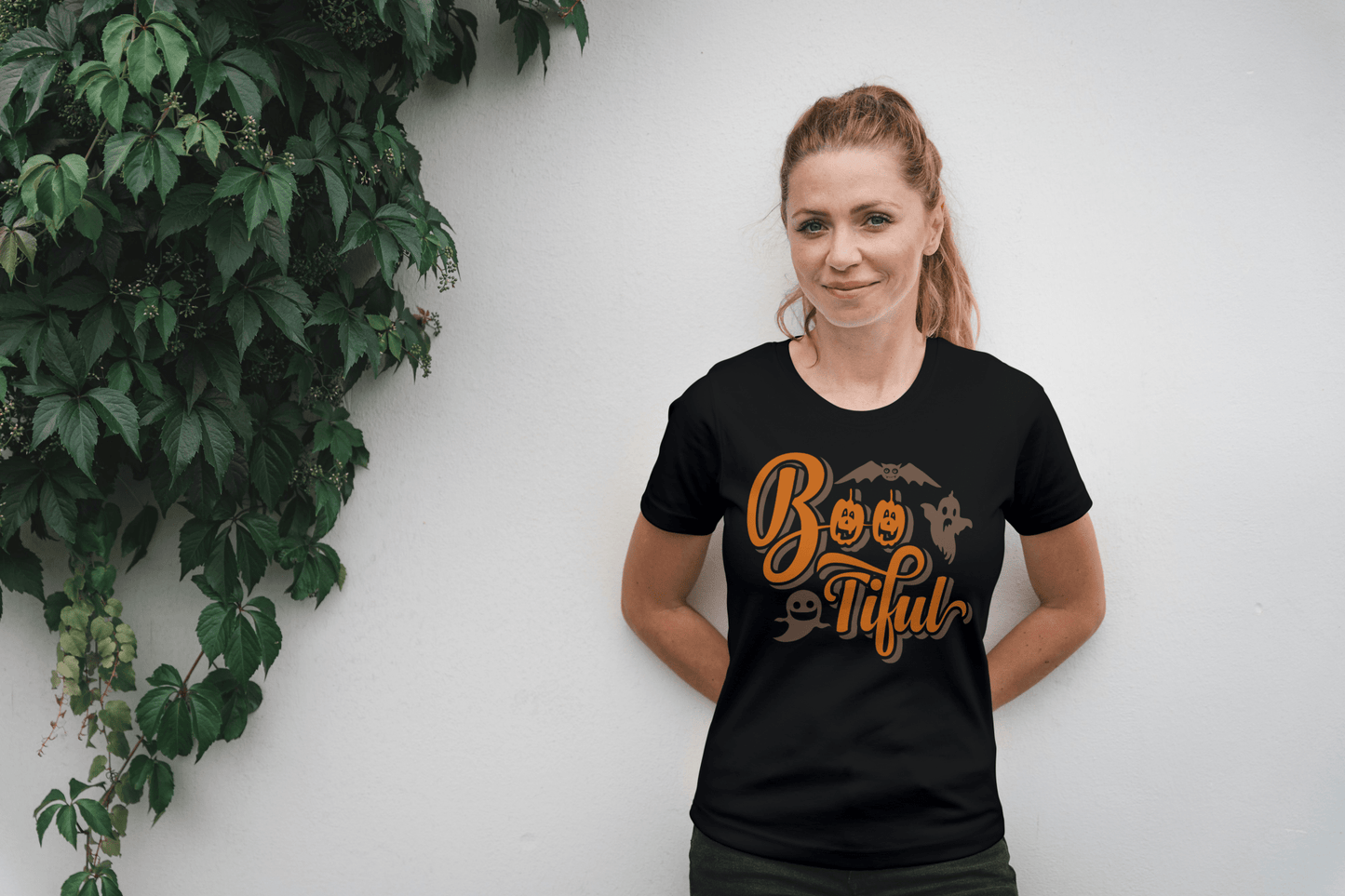 Boo-tiful Ghost Shirt Halloween Vibes Cute & Creepy Graphic Tee