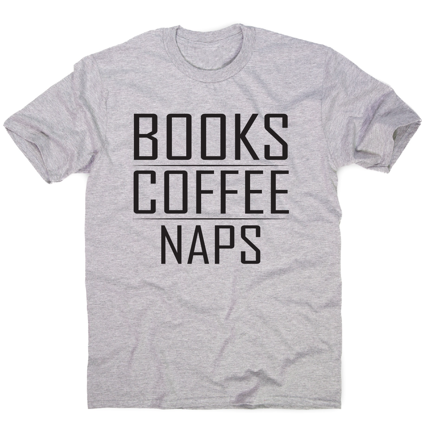 Books coffee naps awesome funny slogan t-shirt men's