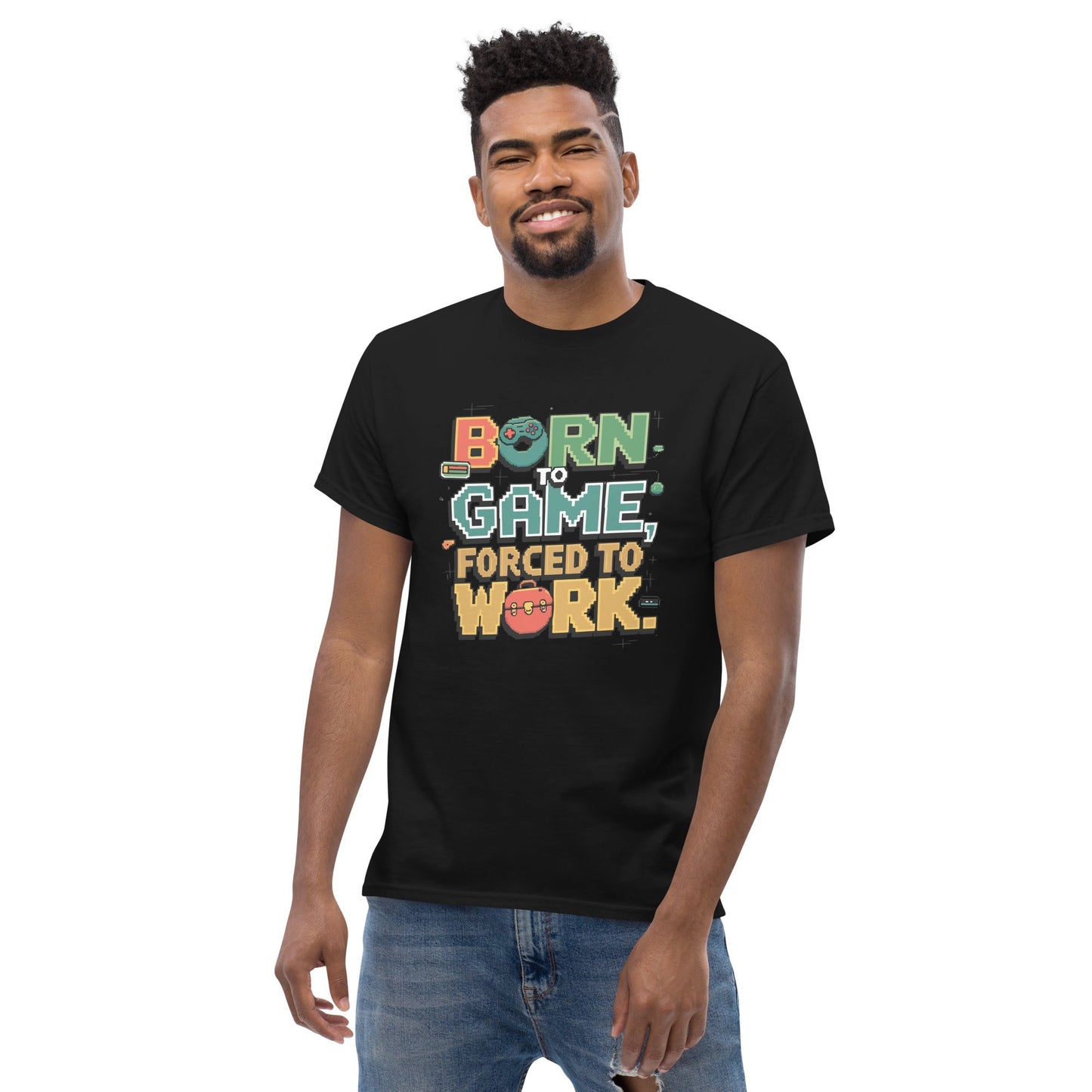 Born to Game T-Shirt – Retro Gamer Graphic Cotton Tee