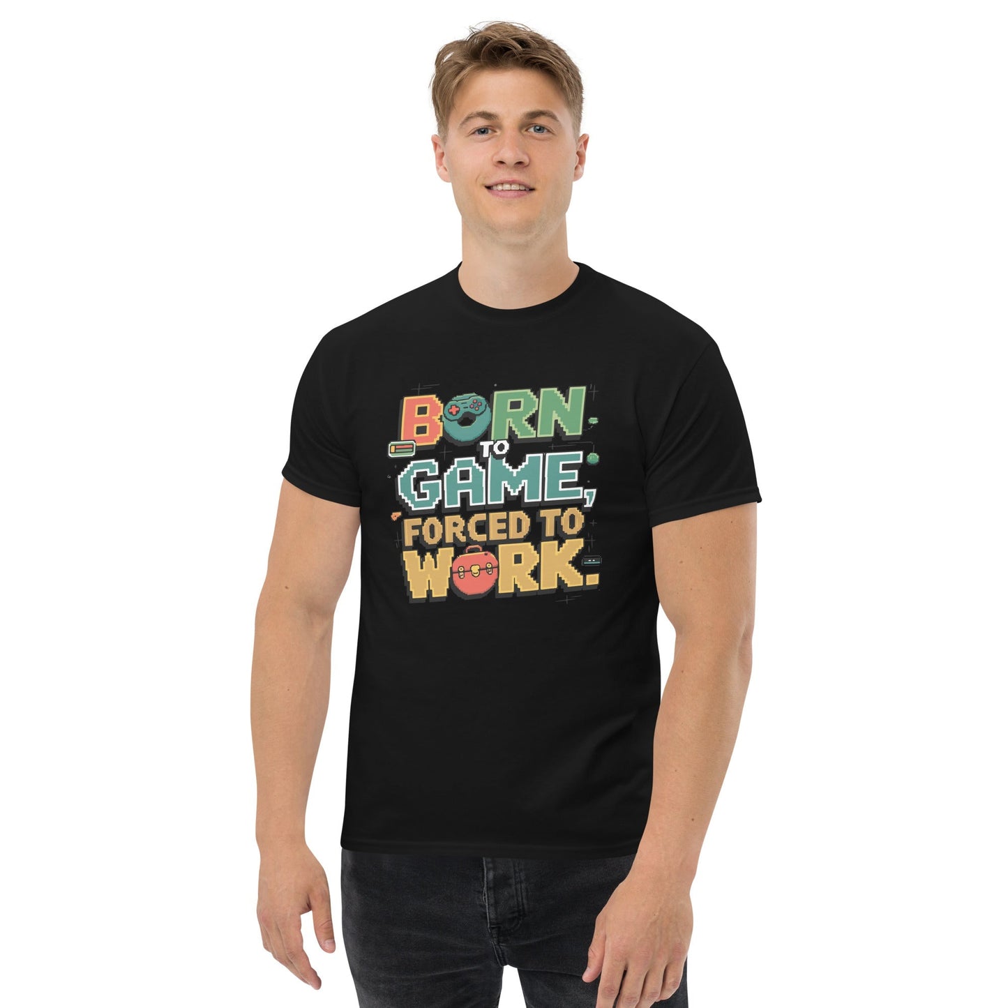 Born to Game T-Shirt – Retro Gamer Graphic Cotton Tee
