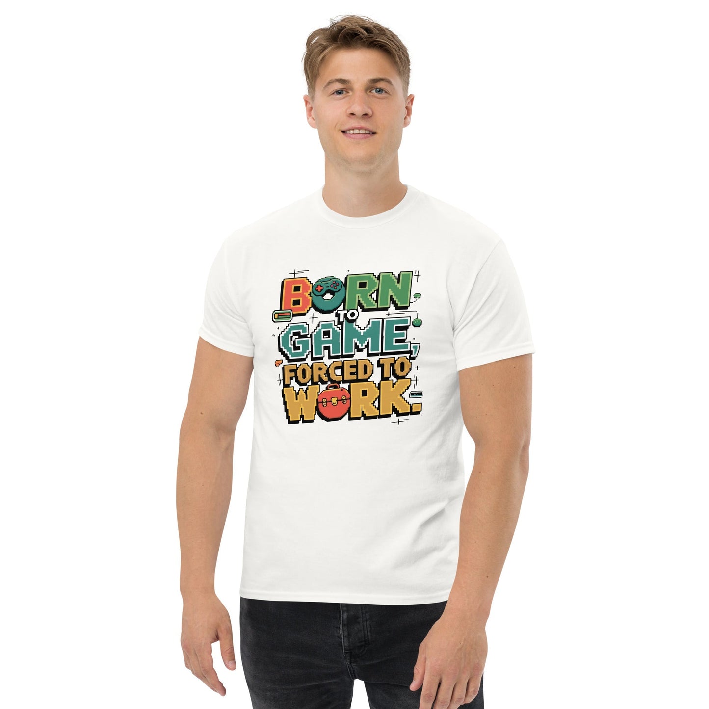 Born to Game T-Shirt – Retro Gamer Graphic Cotton Tee