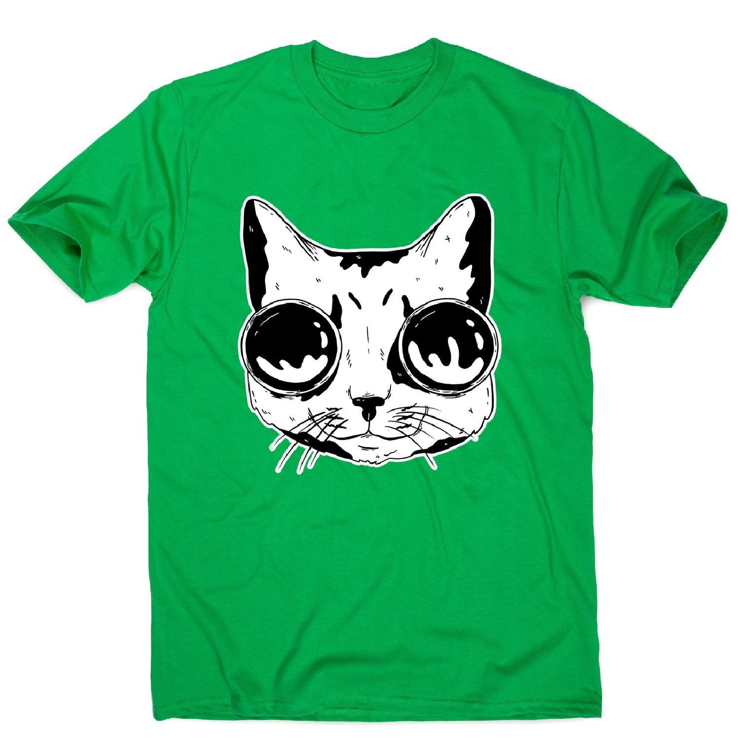 Cat with goggles - men's funny premium t-shirt