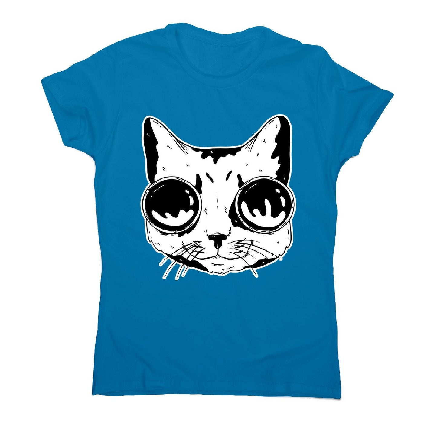 Cat with goggles - women's funny premium t-shirt