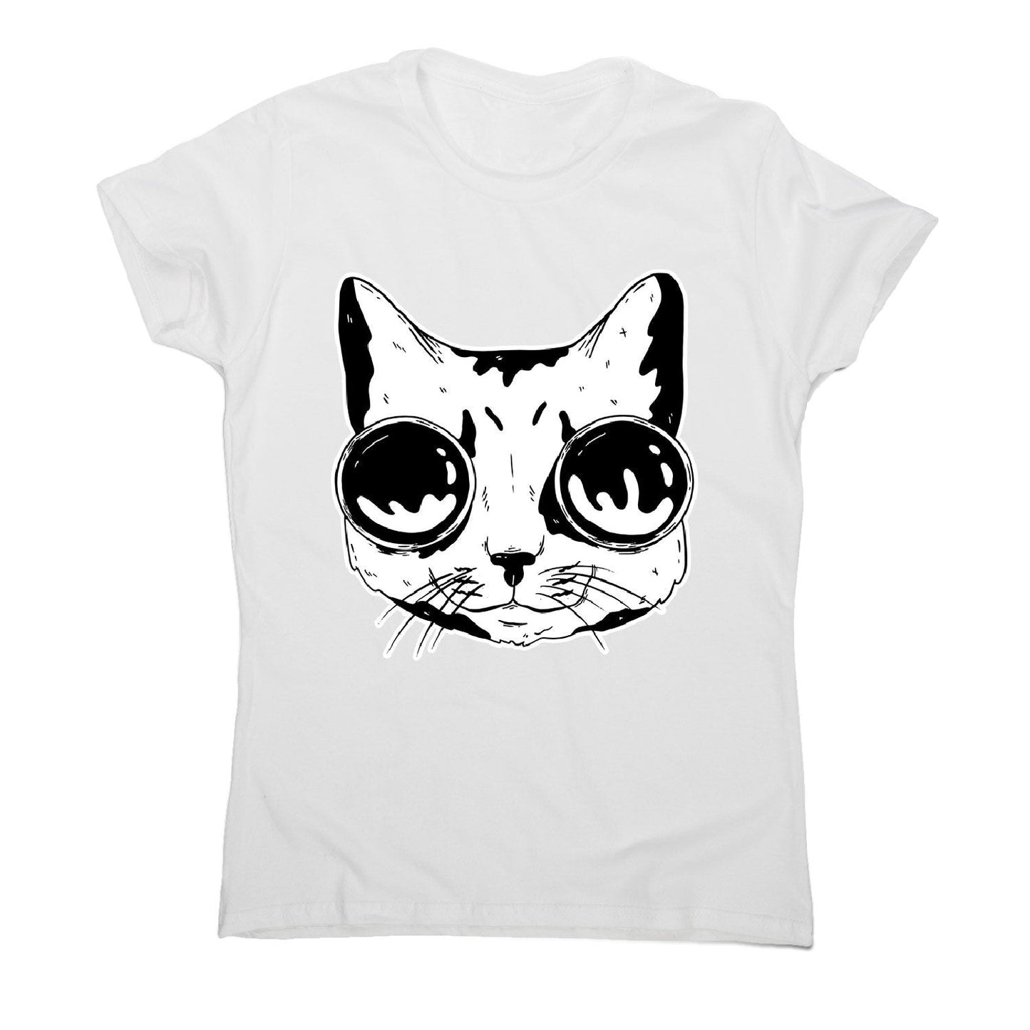 Cat with goggles - women's funny premium t-shirt