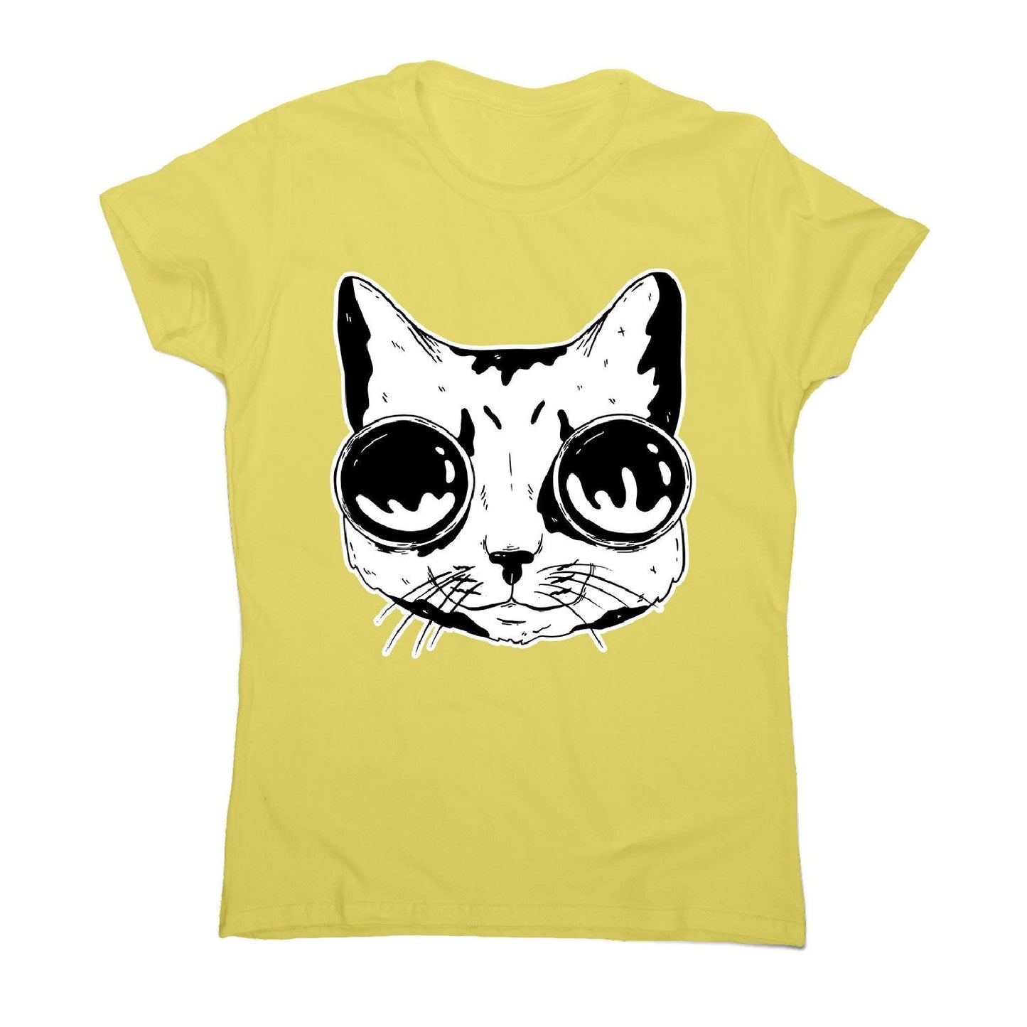 Cat with goggles - women's funny premium t-shirt