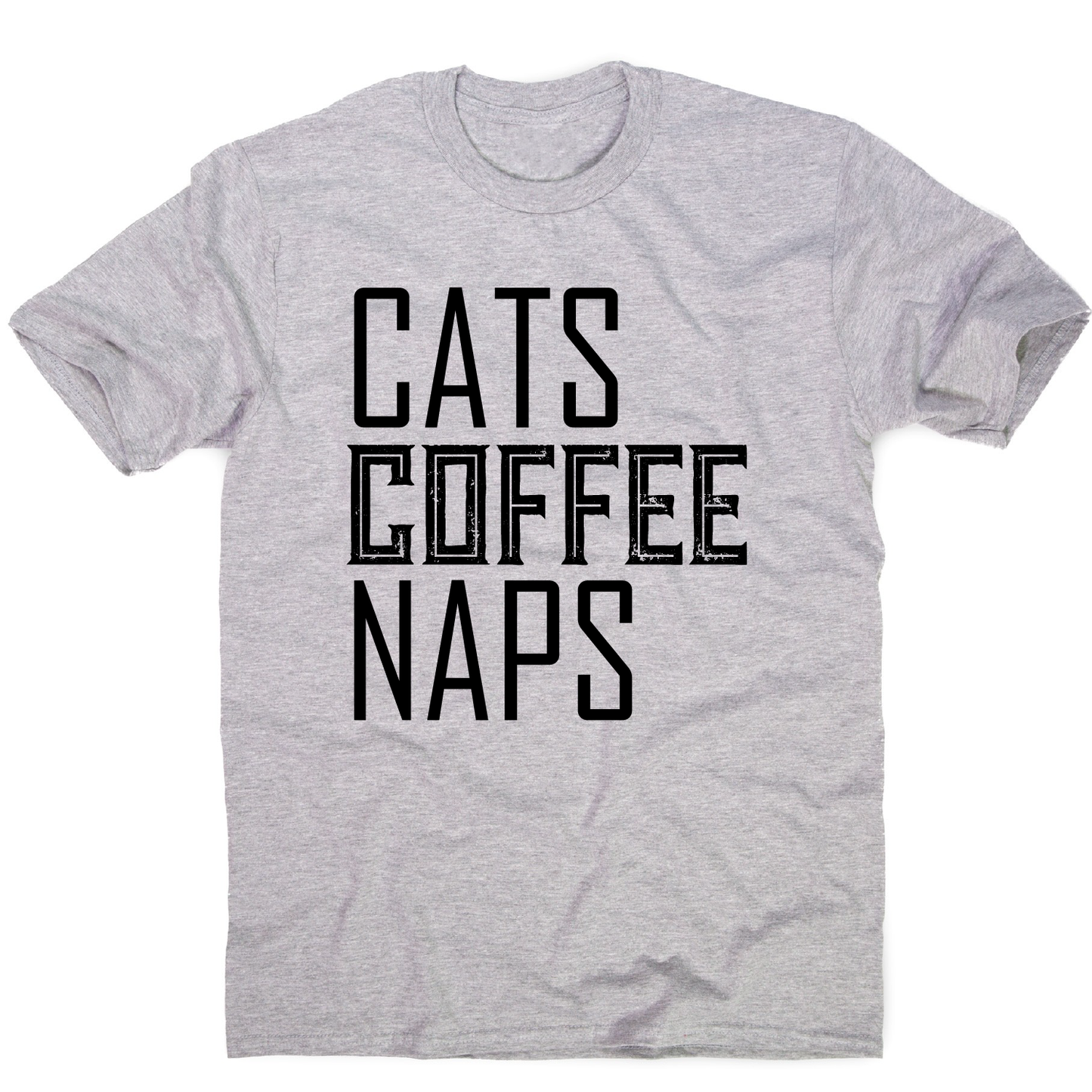 Cats coffee naps awesome funny slogan t-shirt men's