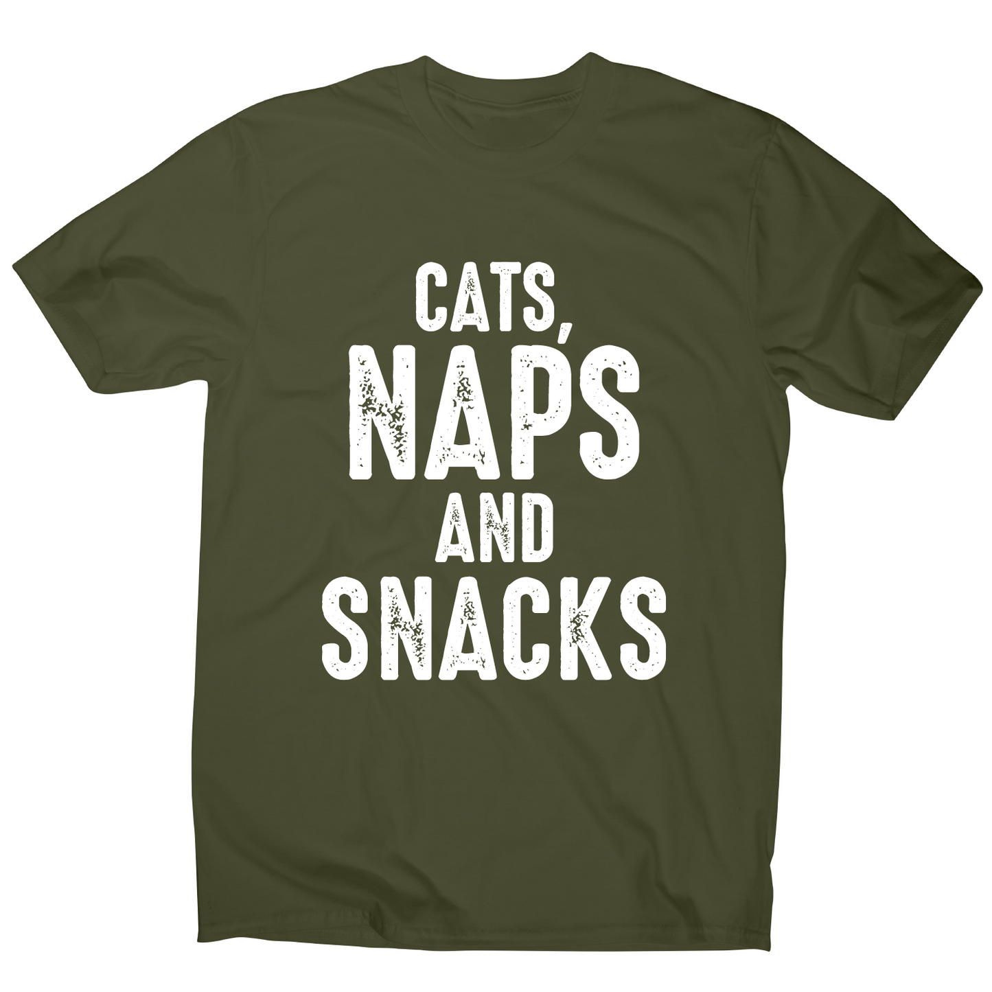Cats, naps and snacks awesome funny slogan t-shirt men's