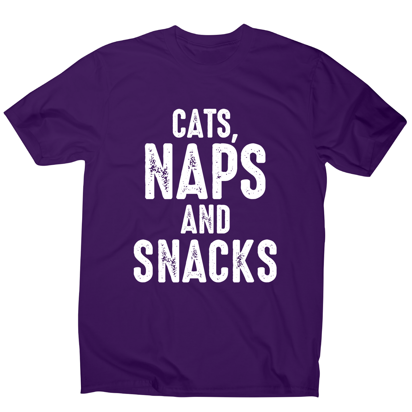 Cats, naps and snacks awesome funny slogan t-shirt men's