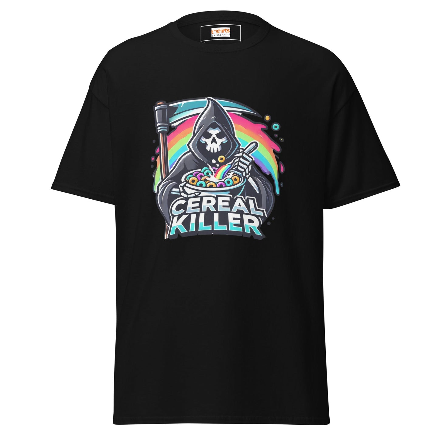 Cereal Killer Graphic Tee Dark Humor Breakfast Parody T‑Shirt