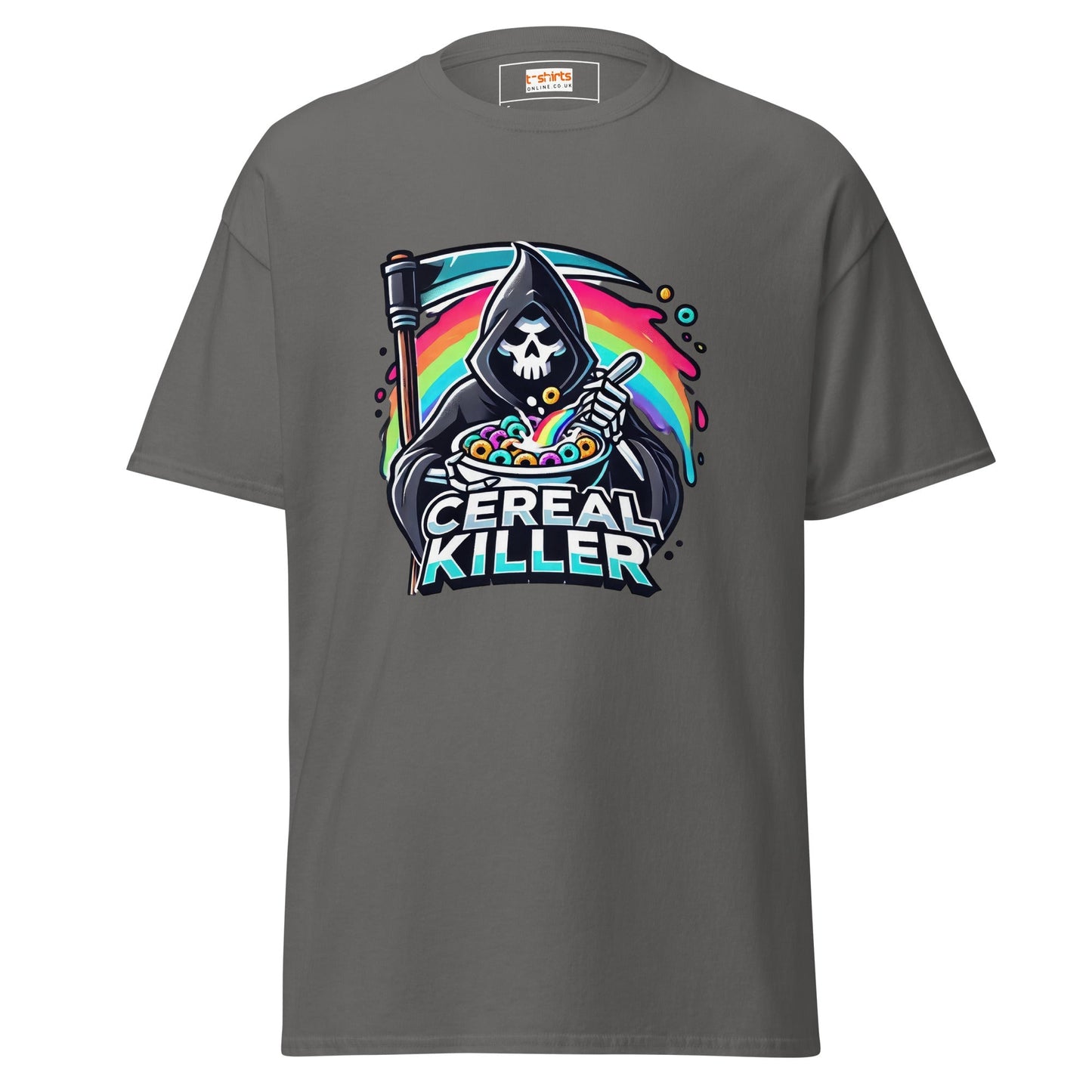 Cereal Killer Graphic Tee Dark Humor Breakfast Parody T‑Shirt