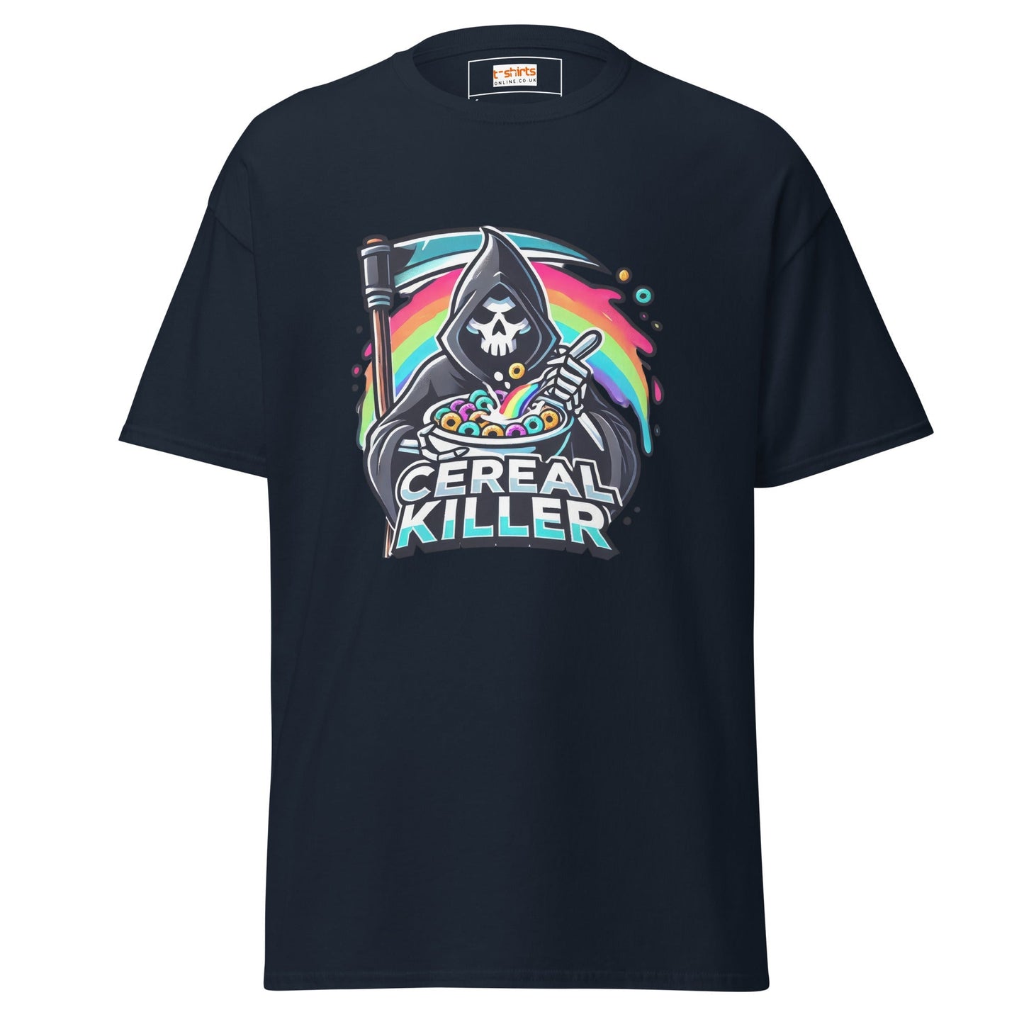 Cereal Killer Graphic Tee Dark Humor Breakfast Parody T‑Shirt