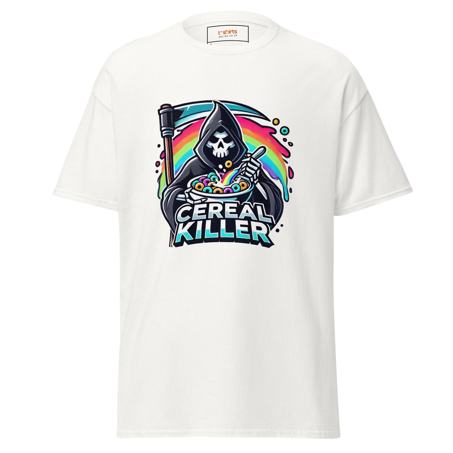Cereal Killer Graphic Tee Dark Humor Breakfast Parody T‑Shirt