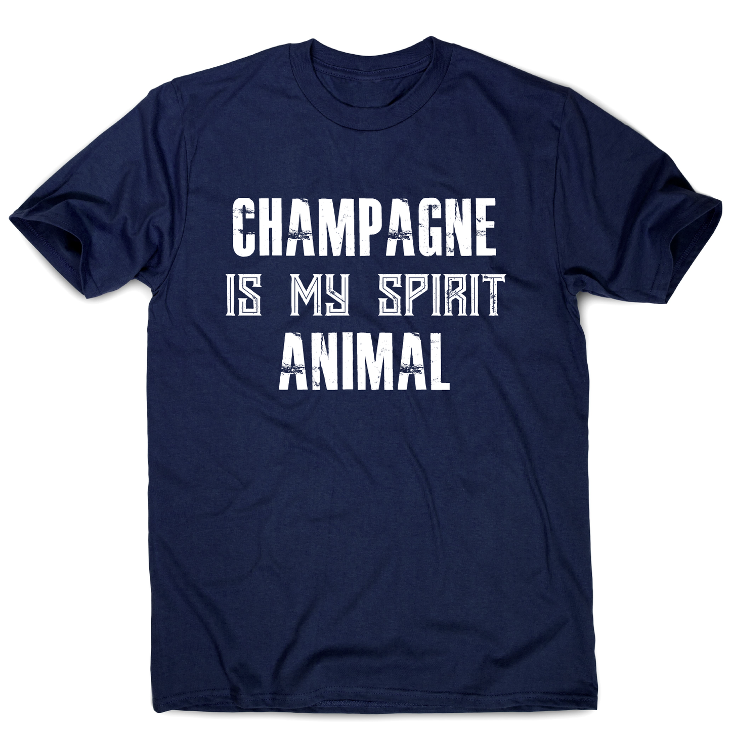 Champagne is my spirit animal funny drinking t-shirt men's