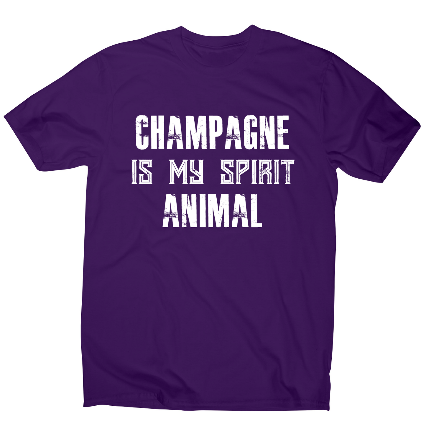 Champagne is my spirit animal funny drinking t-shirt men's