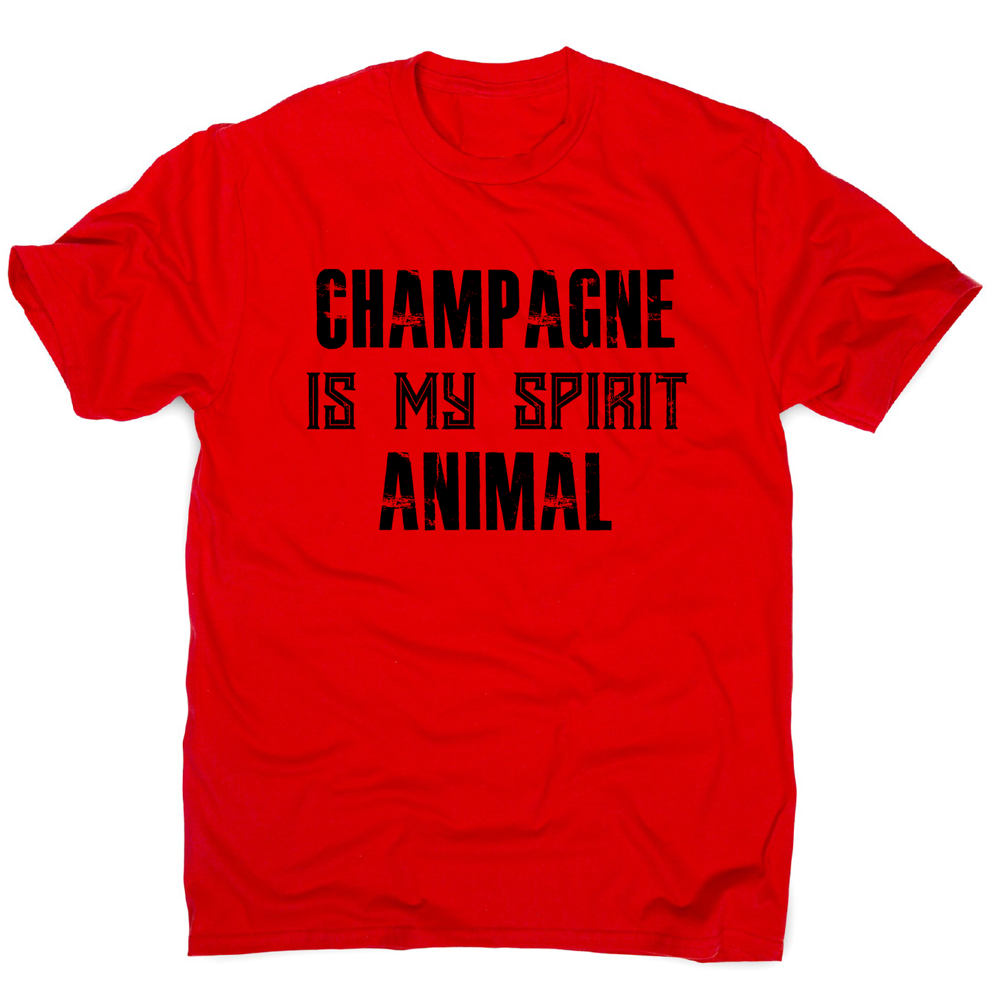 Champagne is my spirit animal funny drinking t-shirt men's