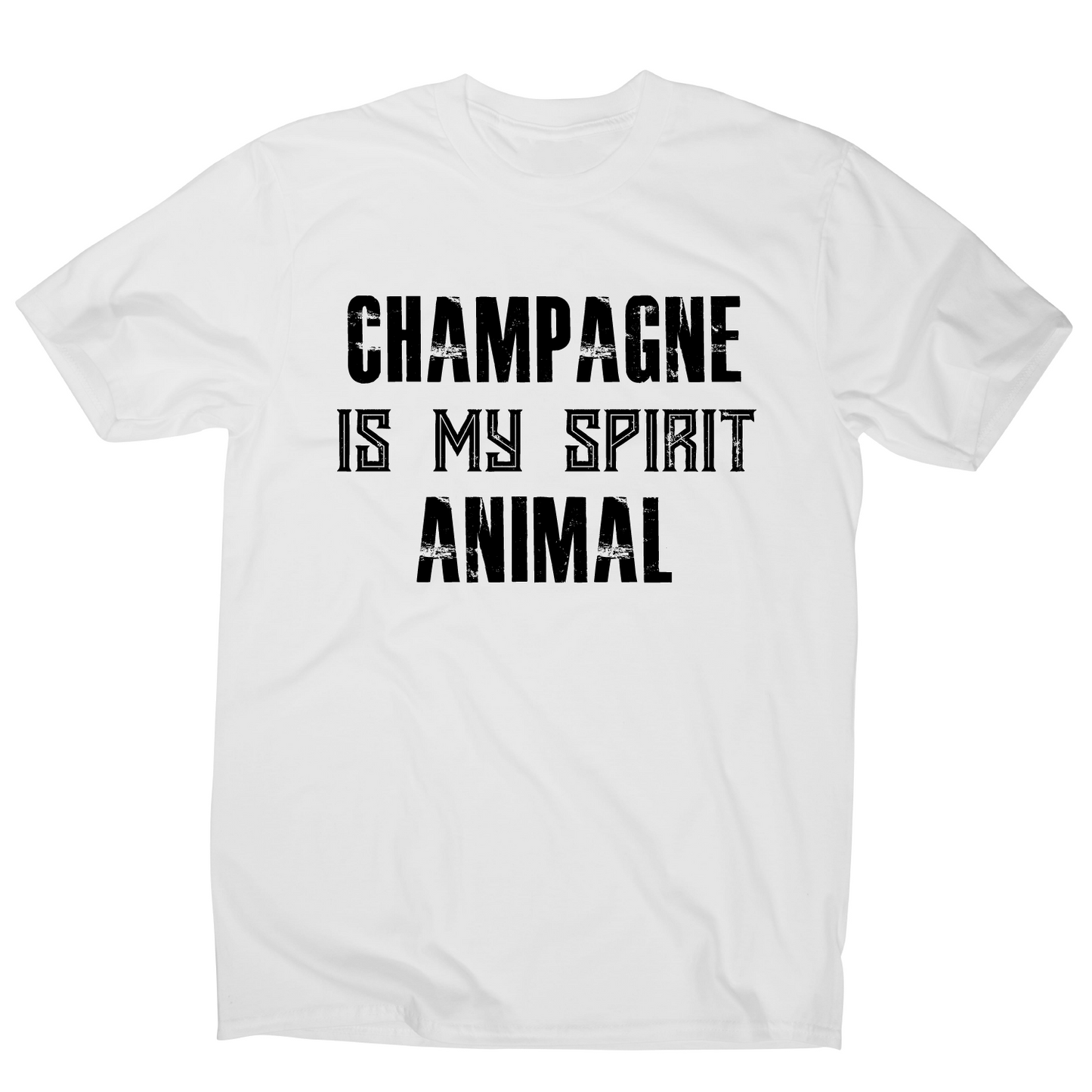 Champagne is my spirit animal funny drinking t-shirt men's