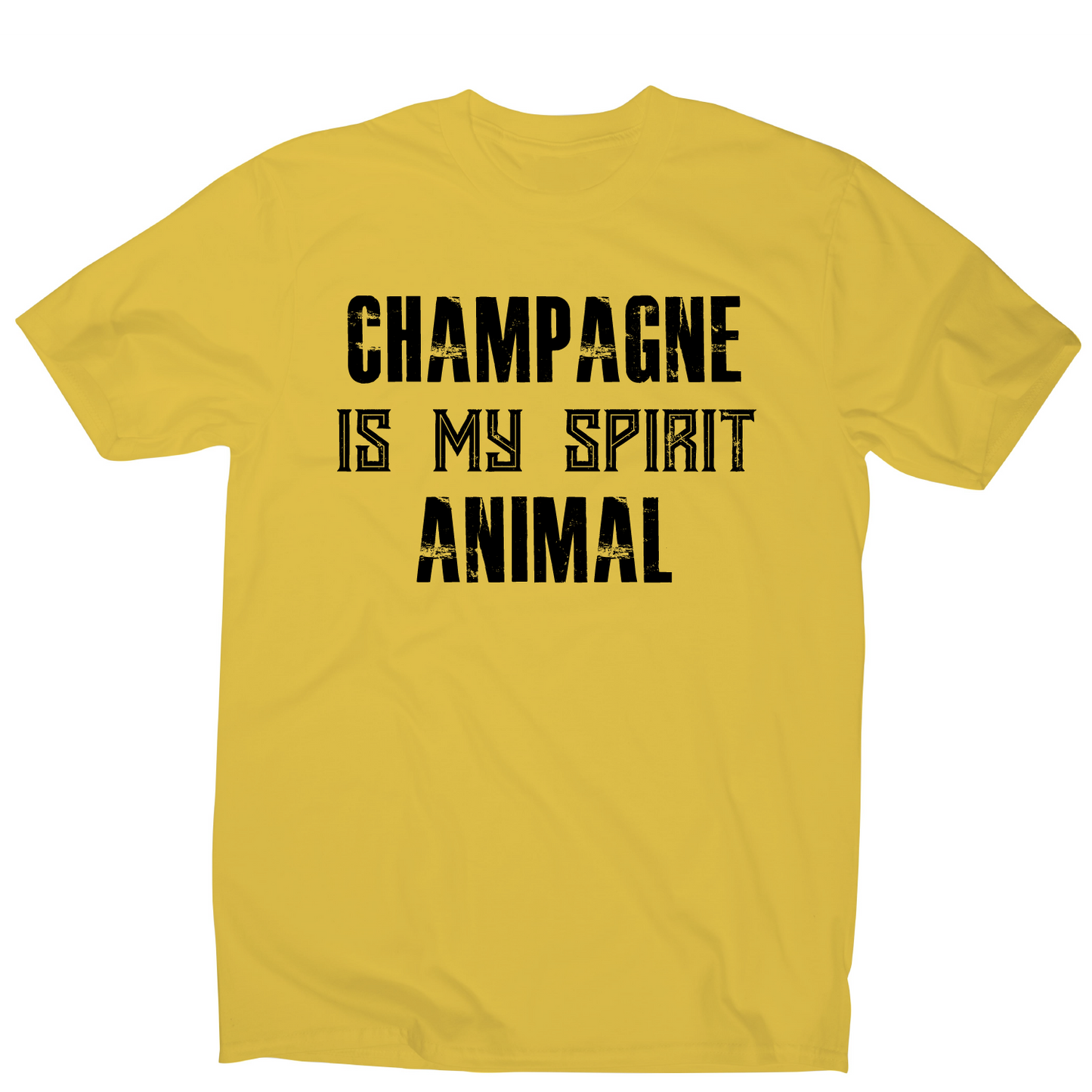 Champagne is my spirit animal funny drinking t-shirt men's