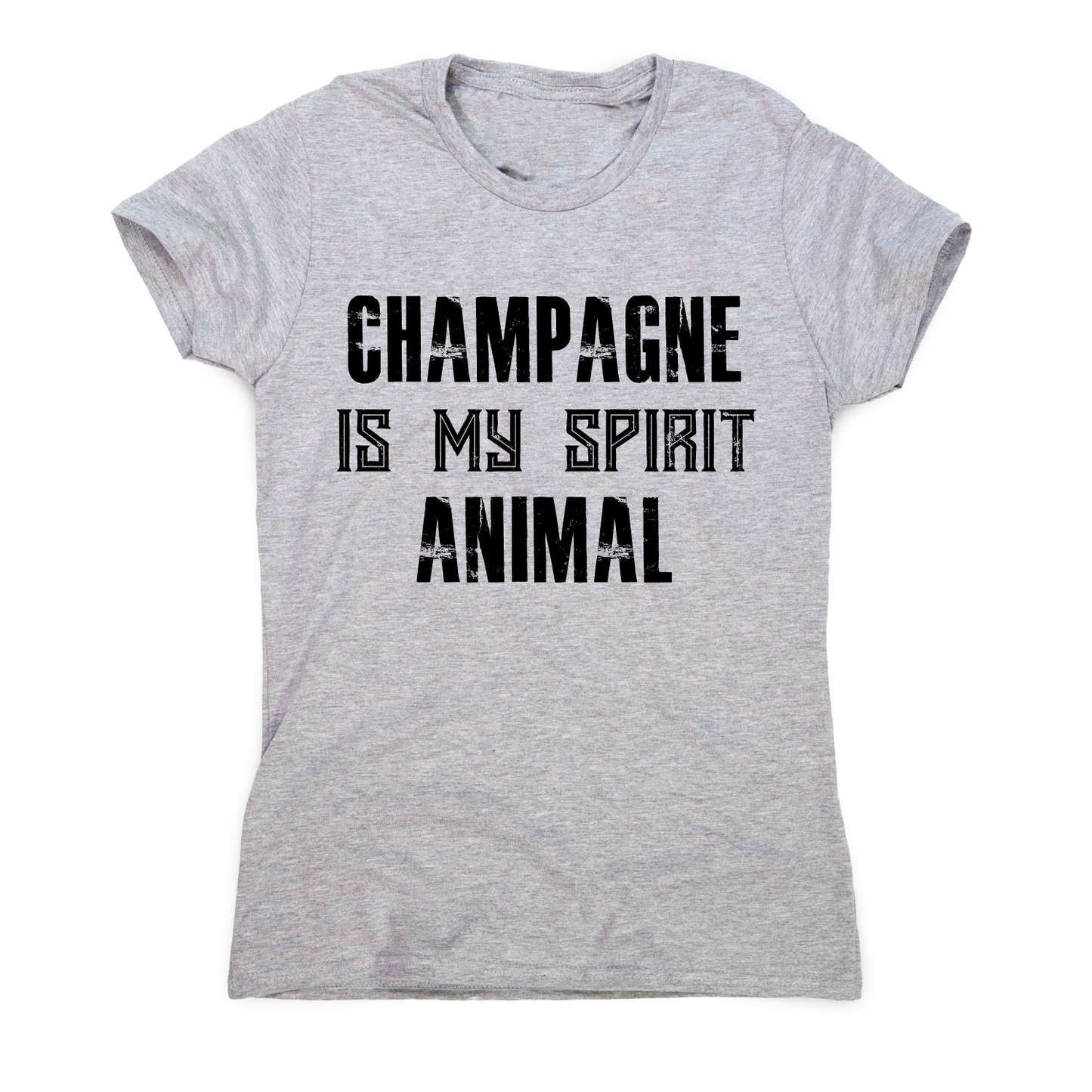 Champagne is my spirit animal funny drinking t-shirt women's
