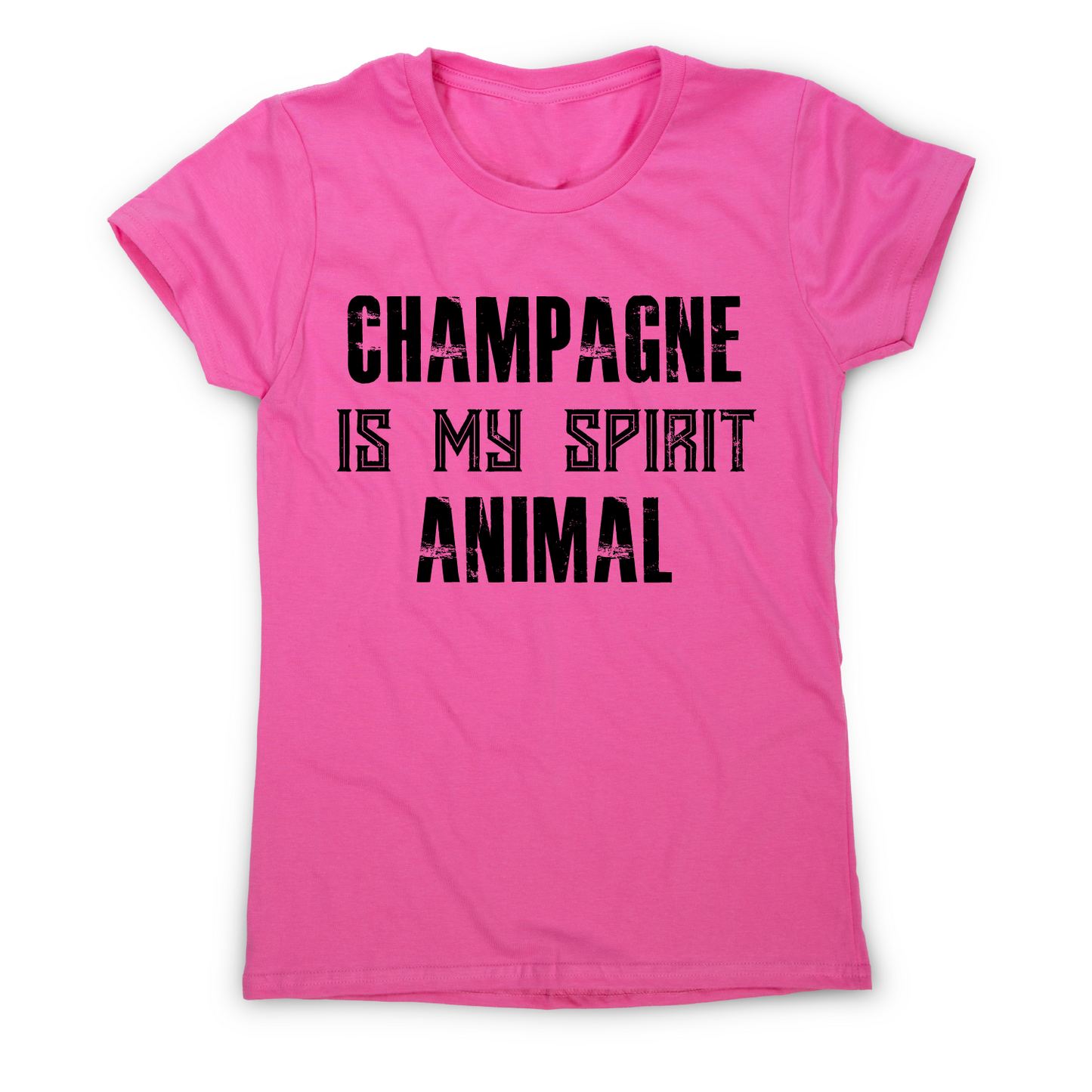 Champagne is my spirit animal funny drinking t-shirt women's