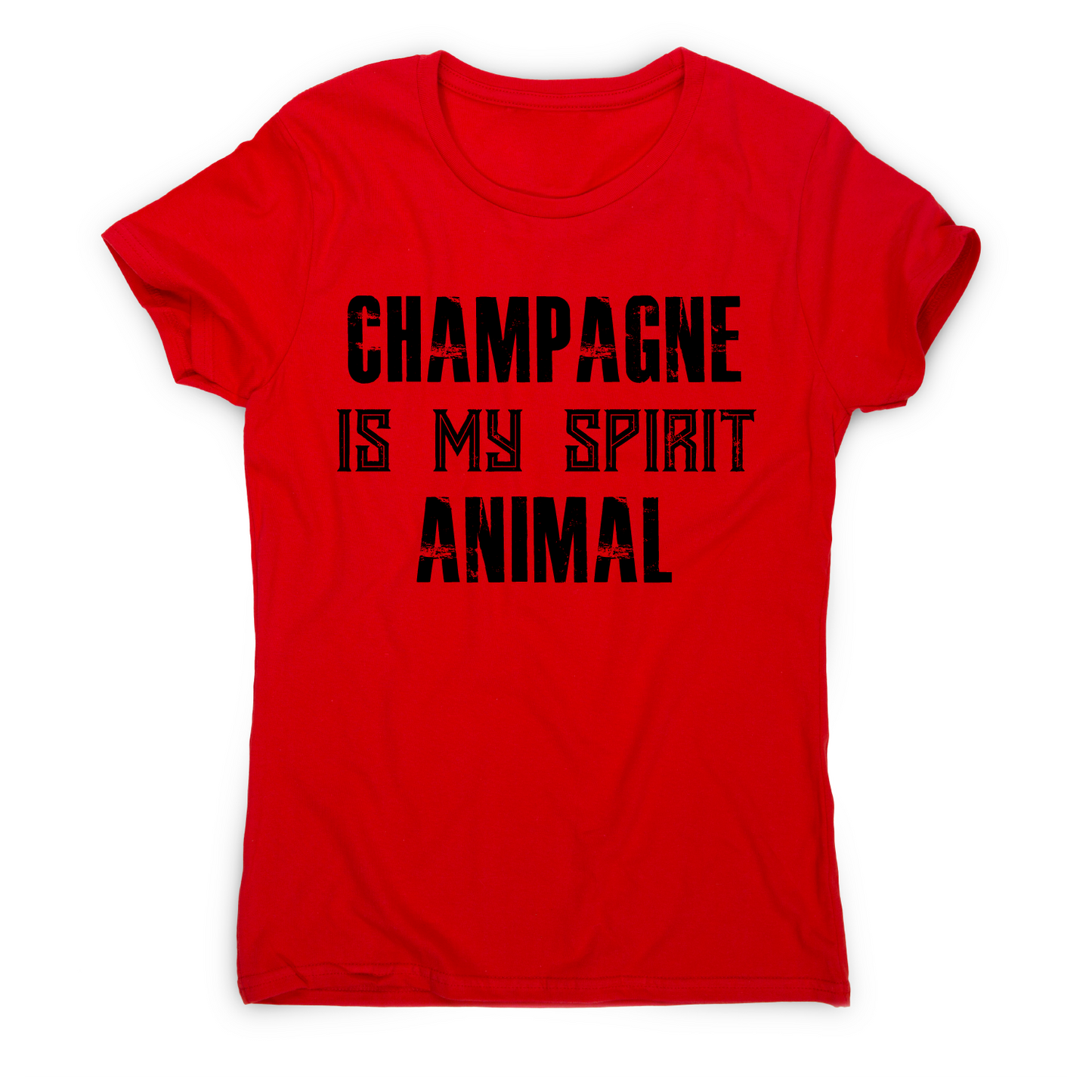 Champagne is my spirit animal funny drinking t-shirt women's