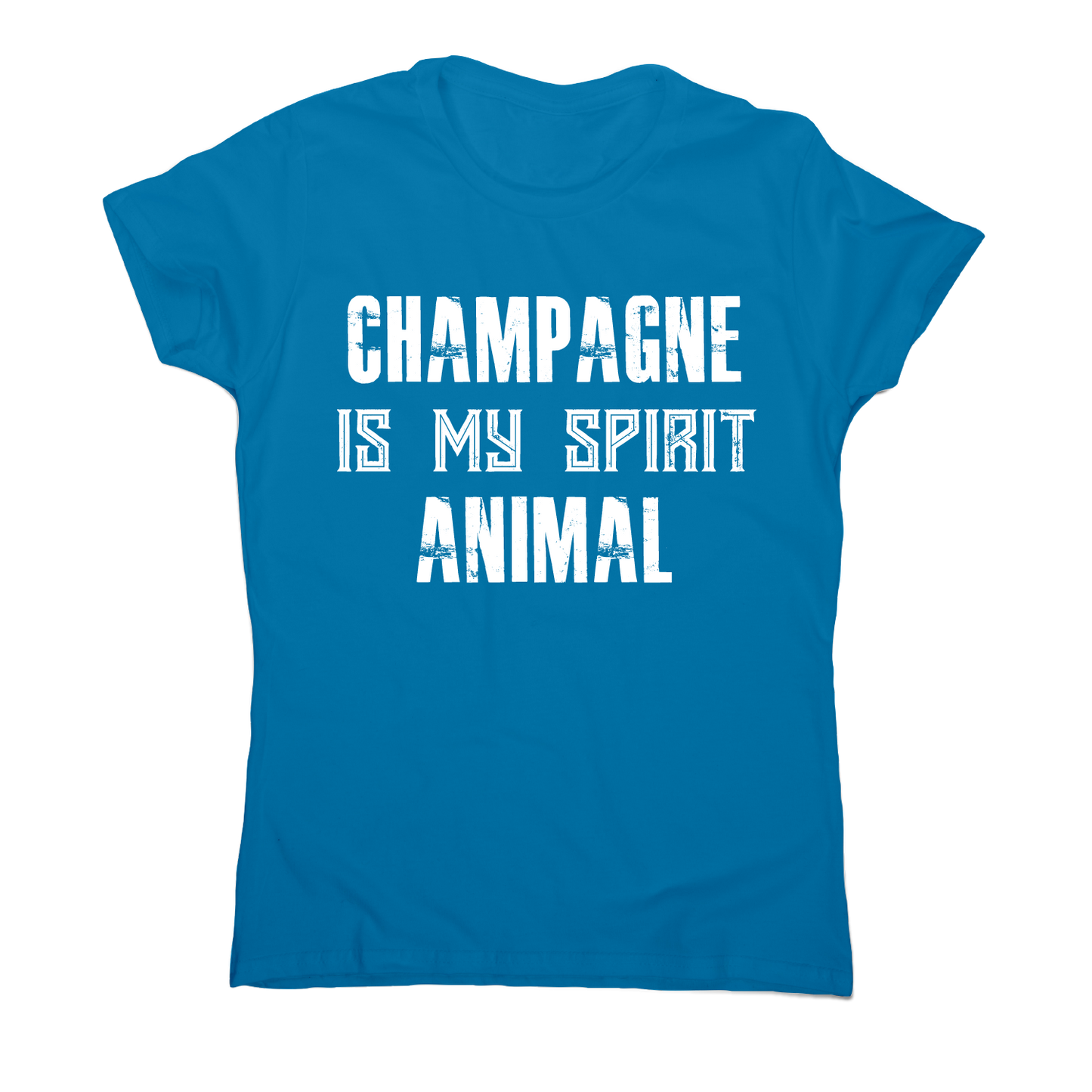 Champagne is my spirit animal funny drinking t-shirt women's