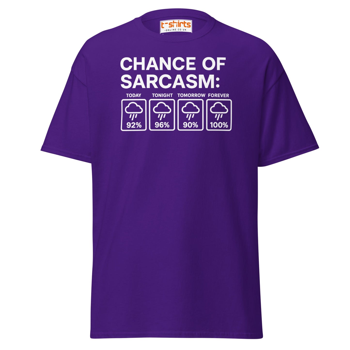 Chance of Sarcasm T-Shirt – Funny Weather Graphic