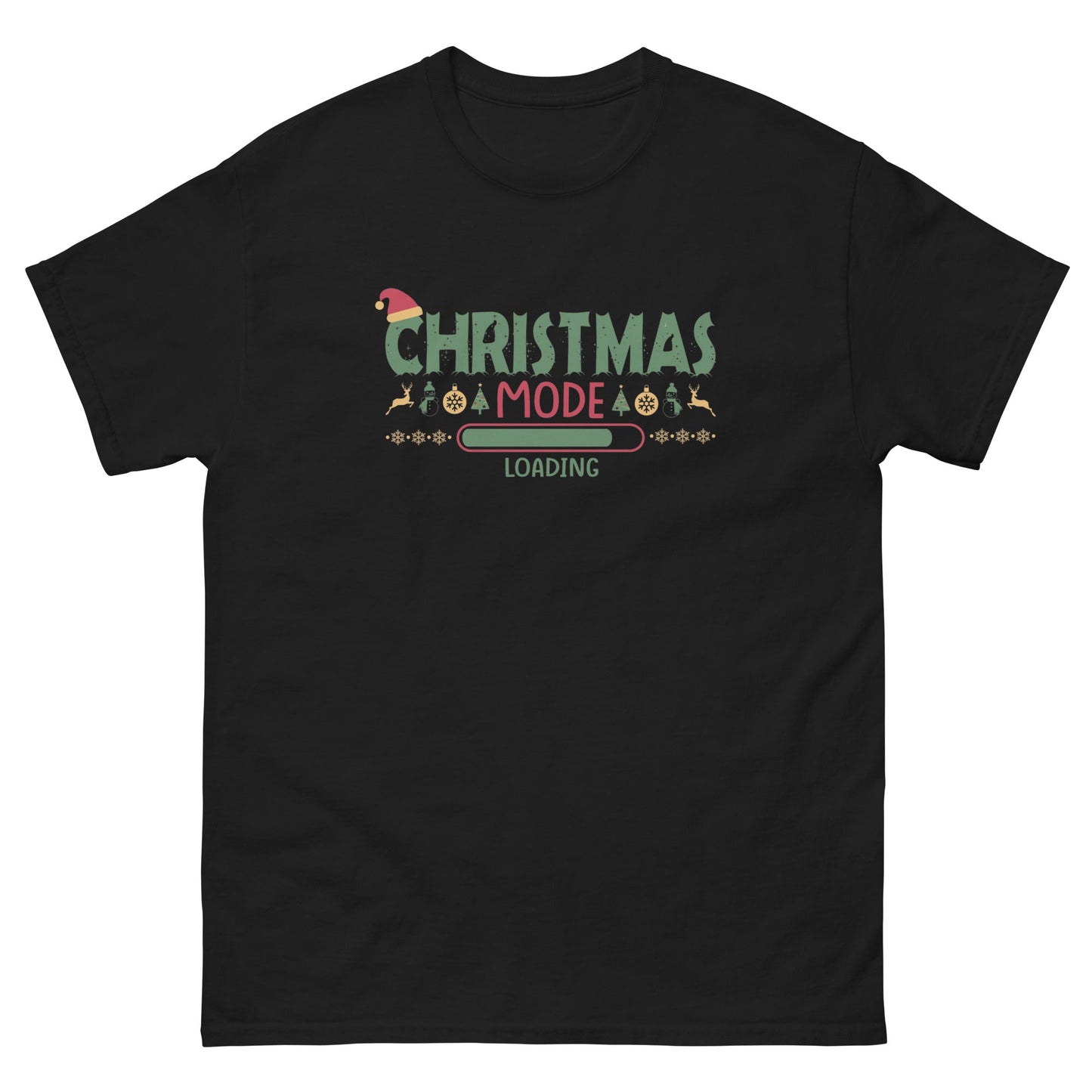 Christmas Mode T‑Shirt Funny Festive Graphic Tee Unisex Cotton