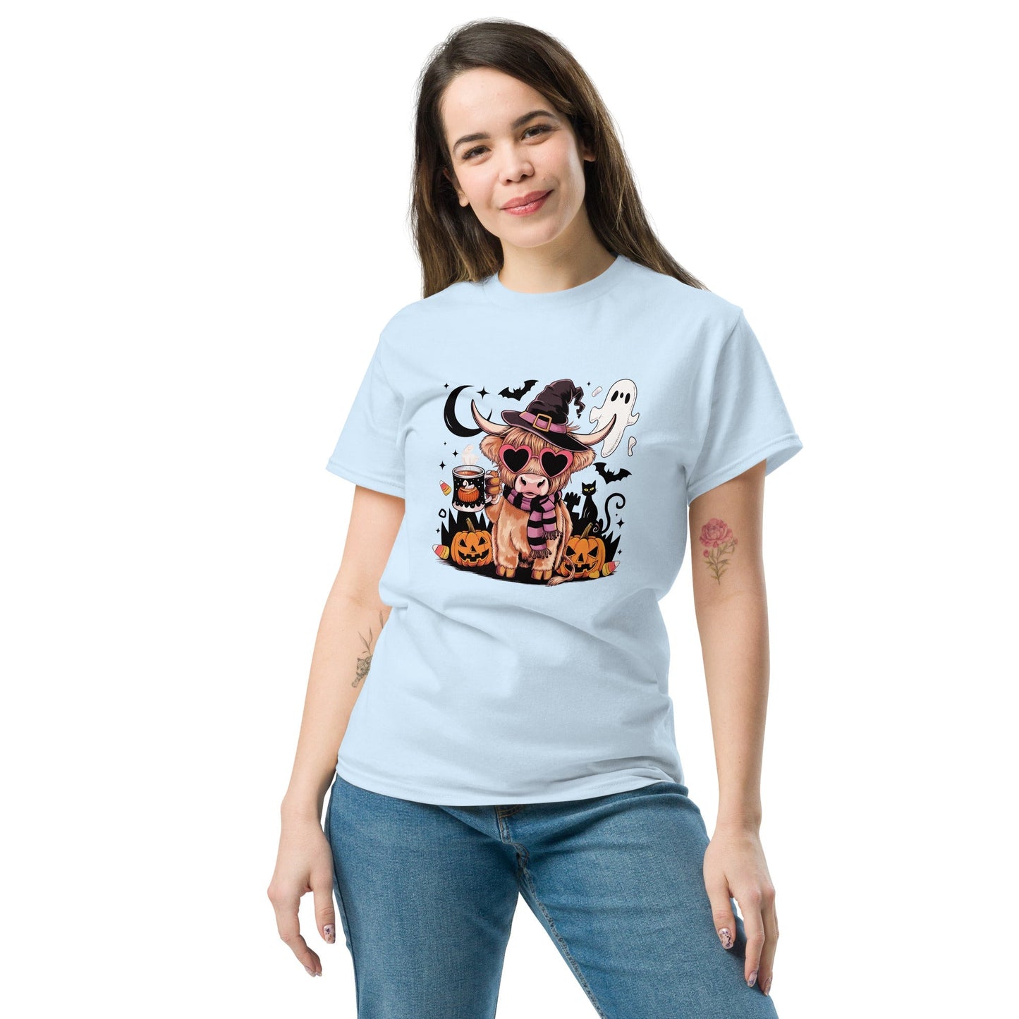 Cow Halloween T-Shirt – Cute Spooky Cow Graphic Tee
