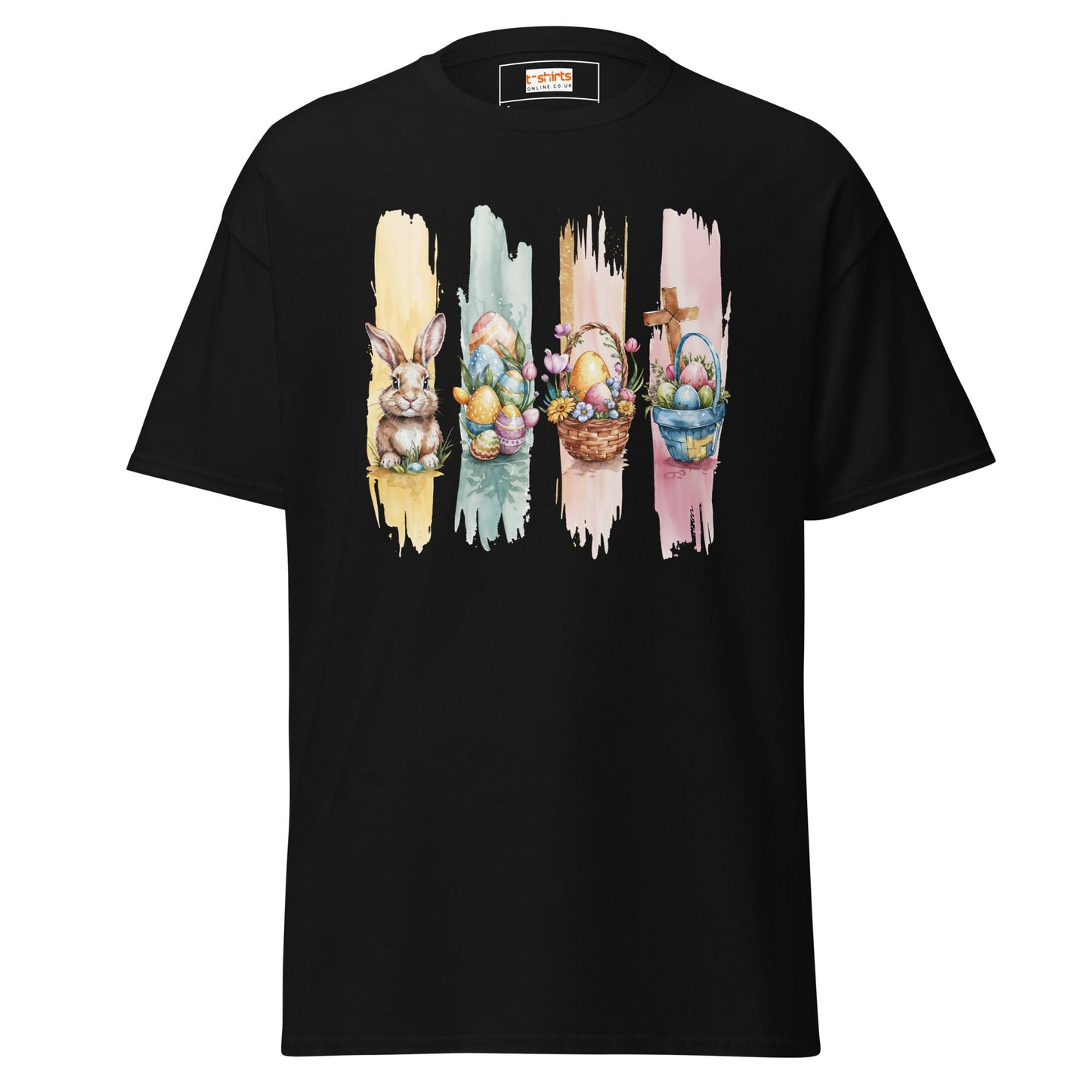 Easter Watercolour T‑Shirt – Soft Pastel Bunny & Floral Graphic Tee