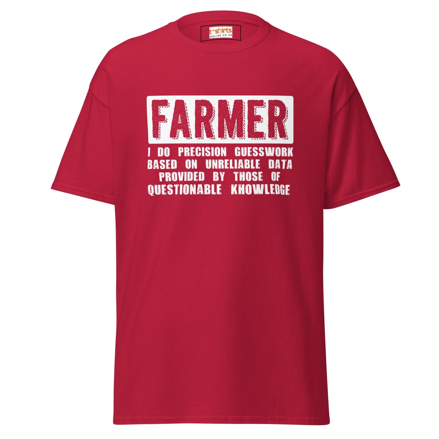 Farmer Guesswork T-Shirt – Funny Agriculture Logic Graphic Tee