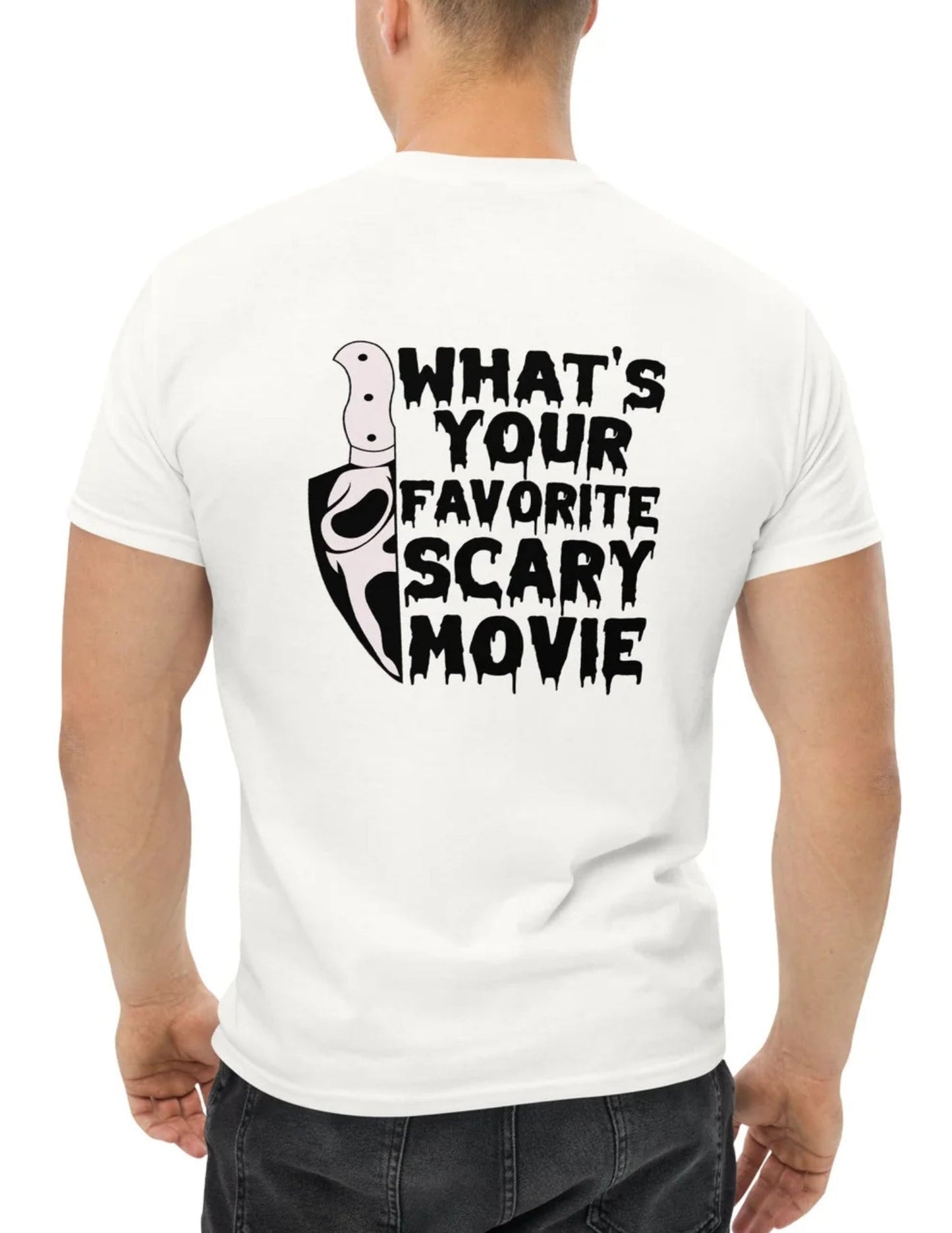 Favourite Horror Movie Graphic Tee – Casual Cotton Shirt for Spooky Season