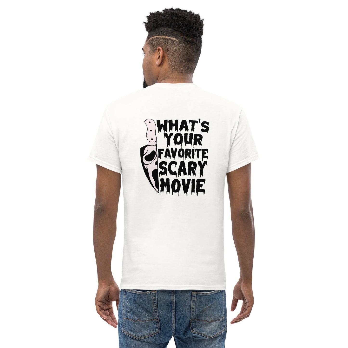 Favourite Horror Movie Graphic Tee – Casual Cotton Shirt for Spooky Season