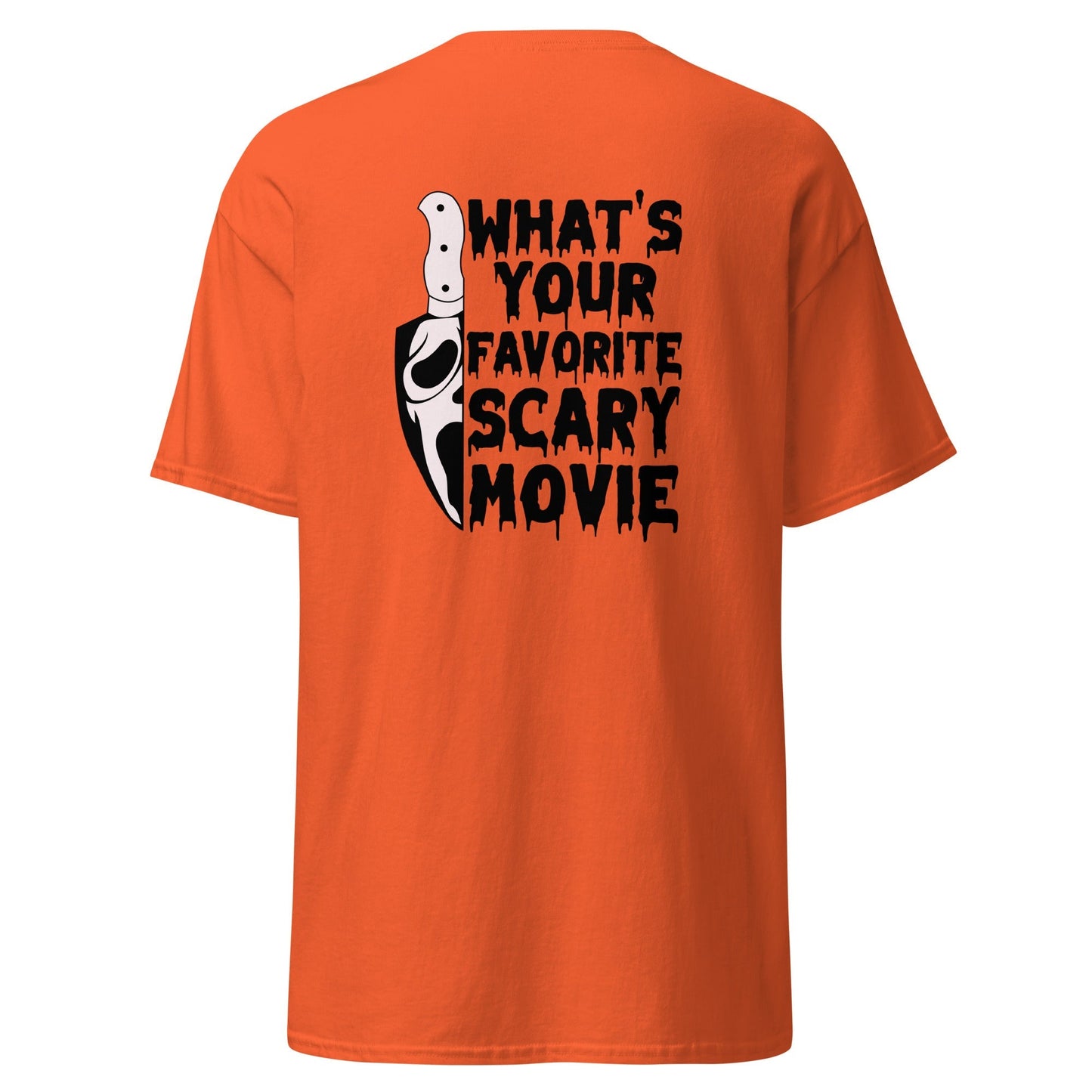 Favourite Horror Movie Graphic Tee – Casual Cotton Shirt for Spooky Season